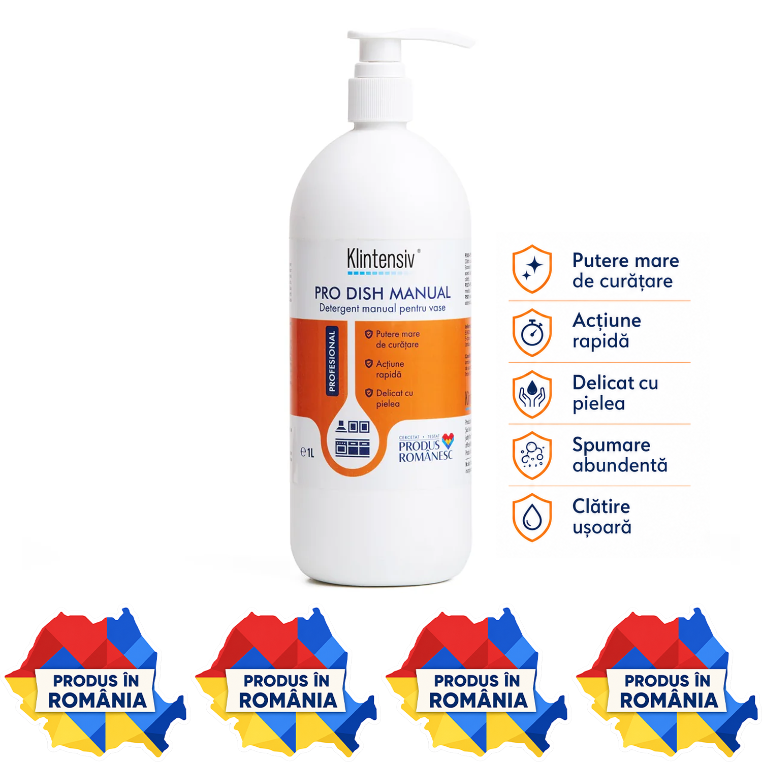 Klintensiv PRO DISH detergent vase manual profesional concentrat