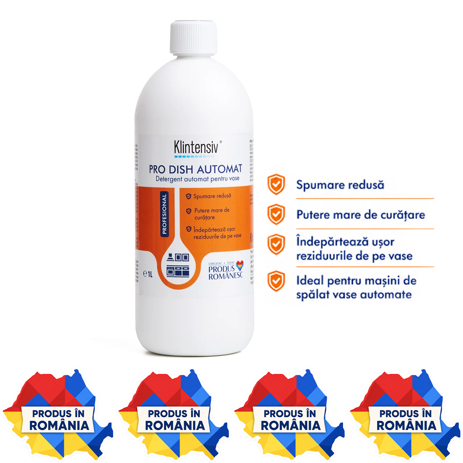 Klintensiv PRO DISH detergent profesional pentru mașini automate de spălat vase 1 L și 5 L