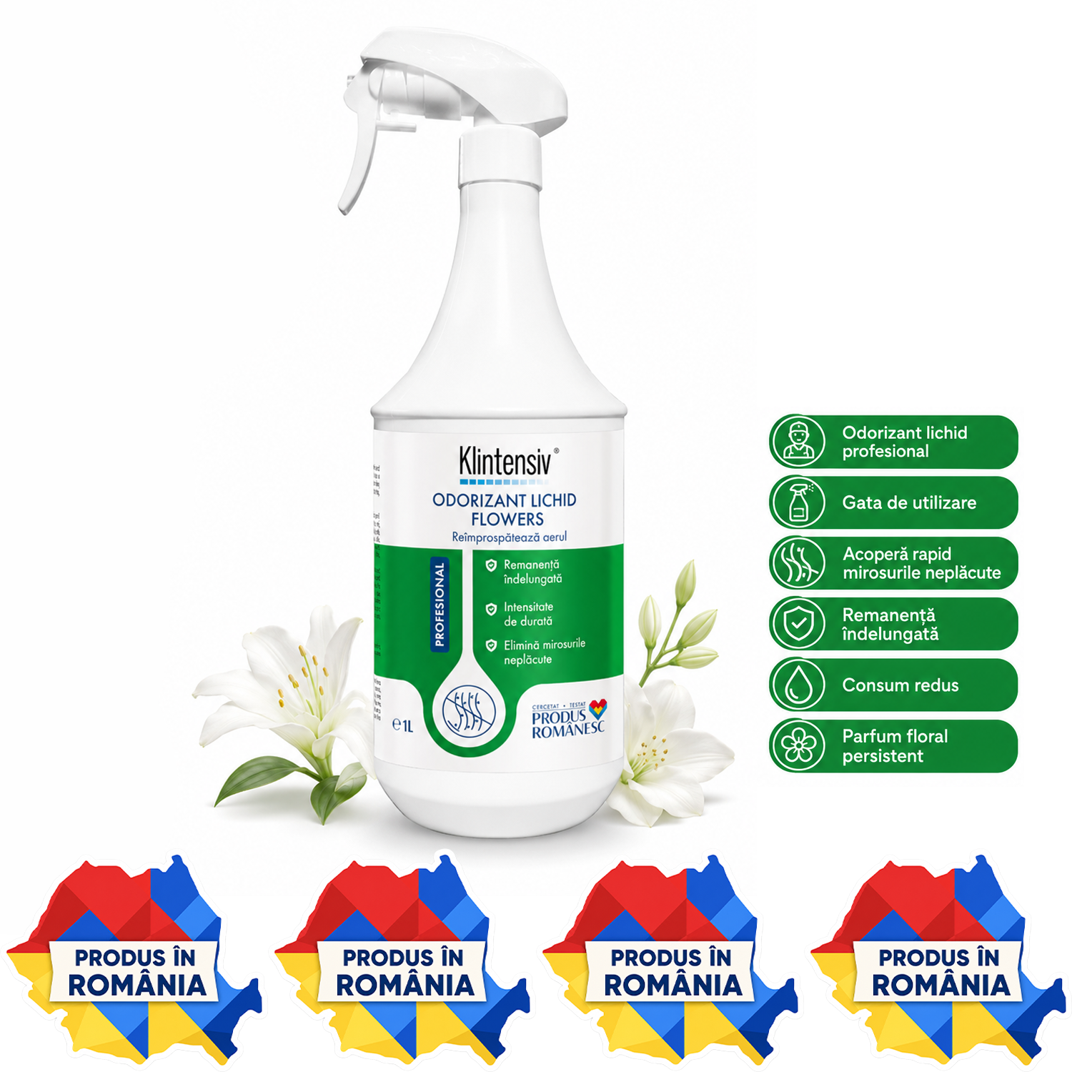 Klintensiv Flowers odorizant lichid profesional 1 L