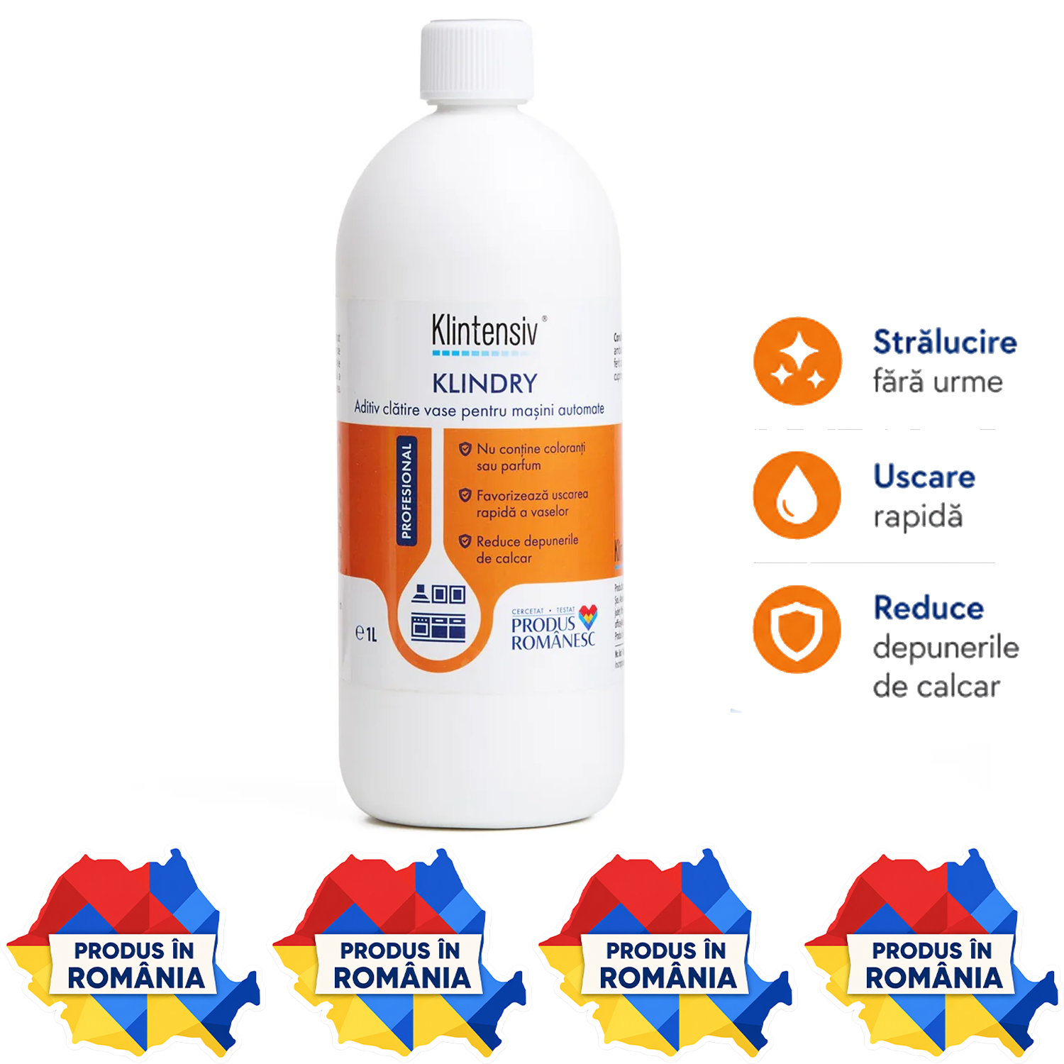 Klintensiv KLINDRY aditiv profesional de clătire concentrat 1 L și 5 L