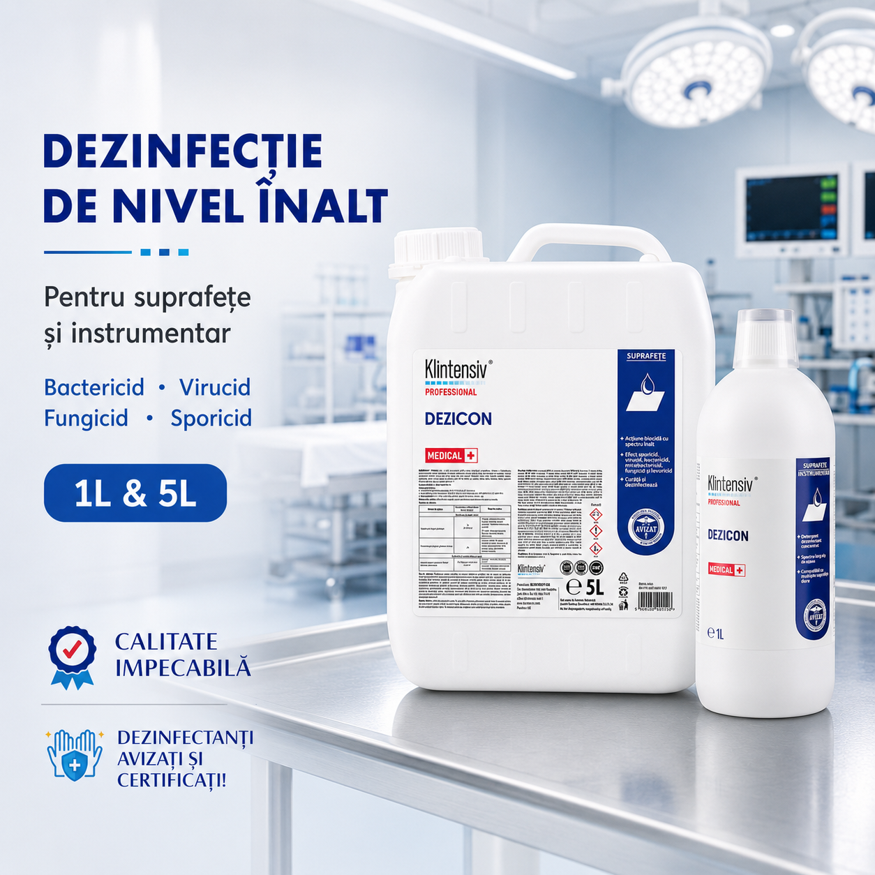 Klintensiv Dezicon compatibil plastic inox aluminiu ceramică sticlă lemn cauciuc teflon silicon