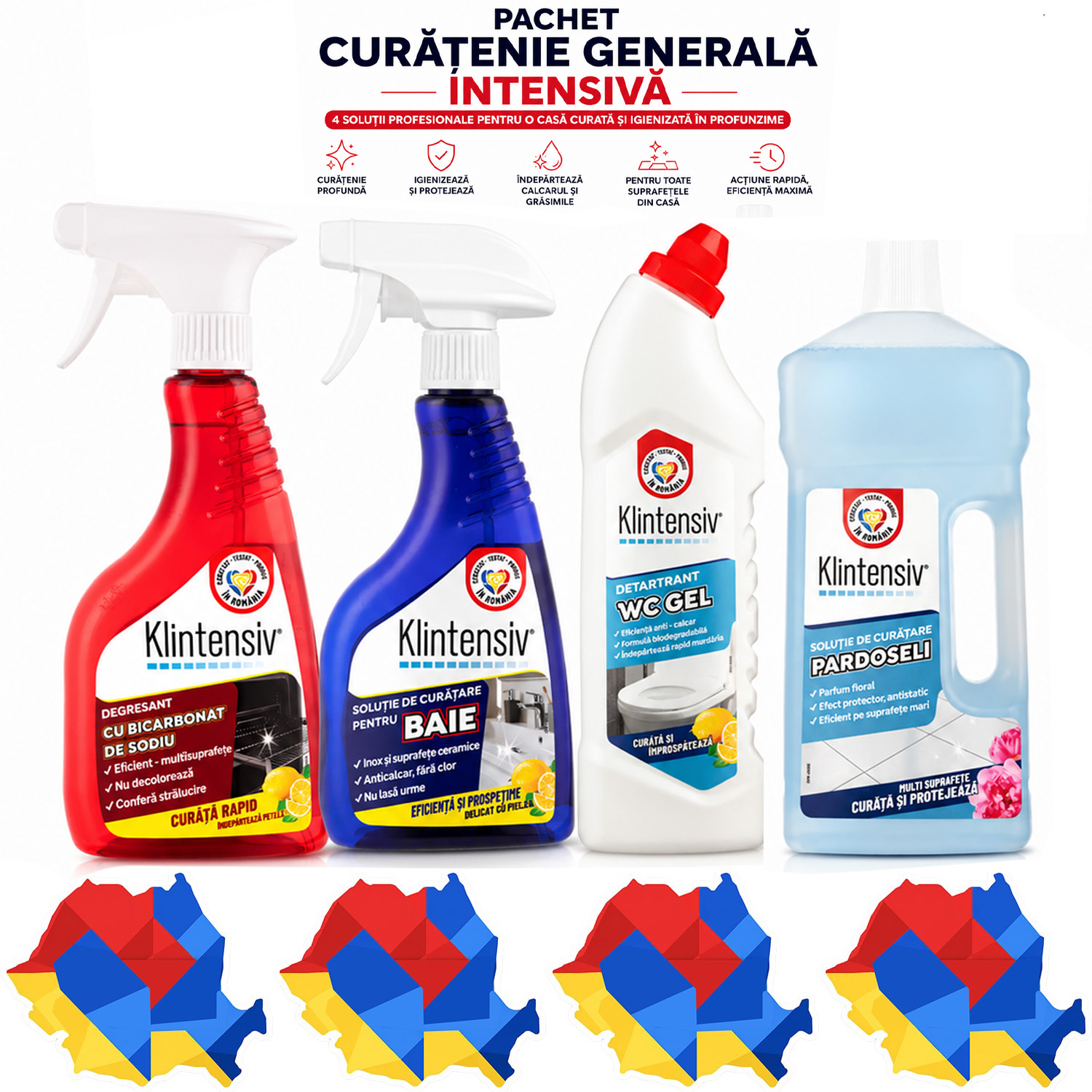 Pachet Klintensiv pentru degresare baie WC si pardoseli
