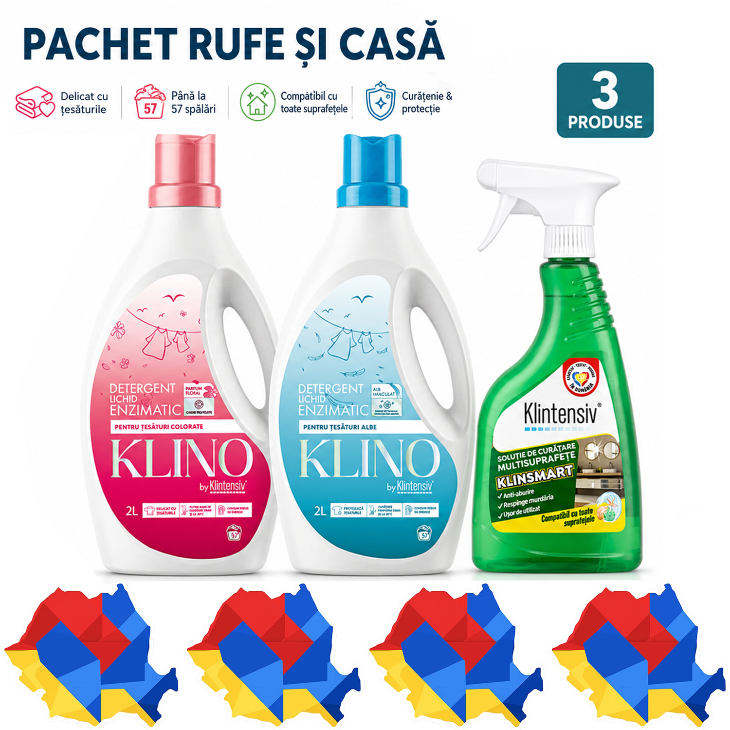 Pachet Rufe si Casa KLINO KlinSmart Klintensiv, 3 produse