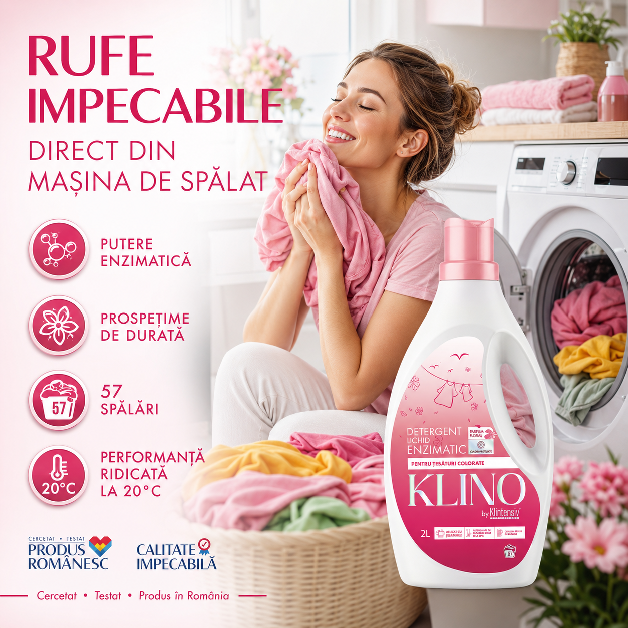 Protectia culorilor cu detergentul KLINO Klintensiv
