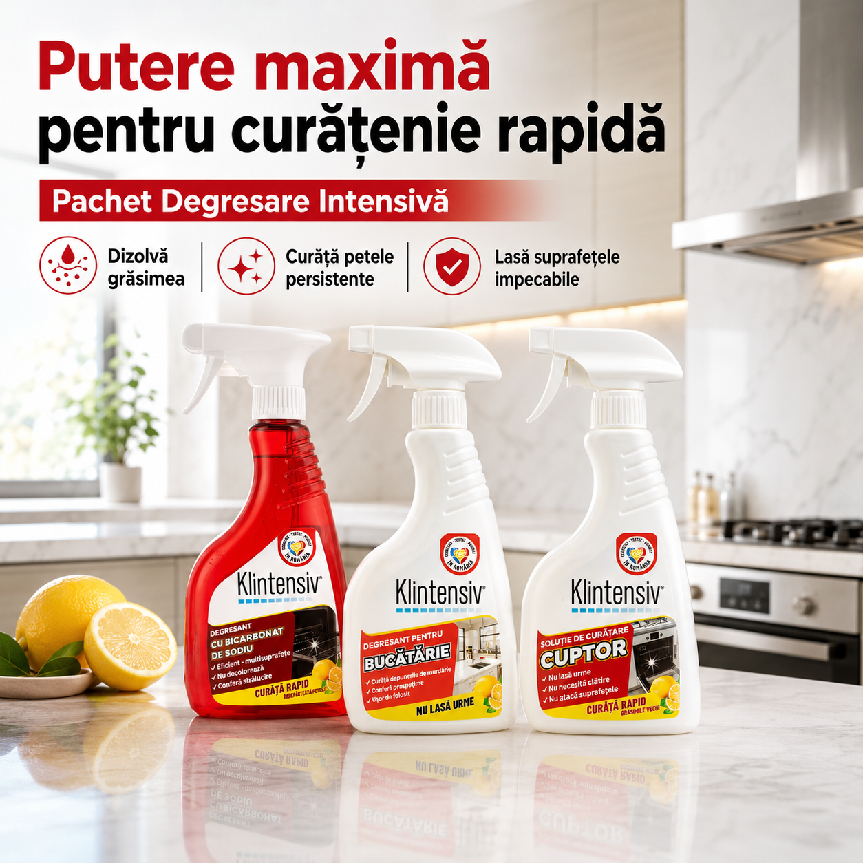Degresant cu bicarbonat de sodiu Klintensiv 500 ml