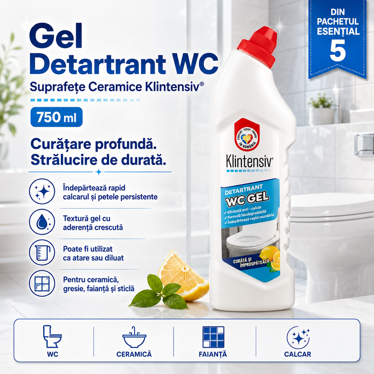 Degresant cu Bicarbonat de Sodiu Klintensiv 500 ml