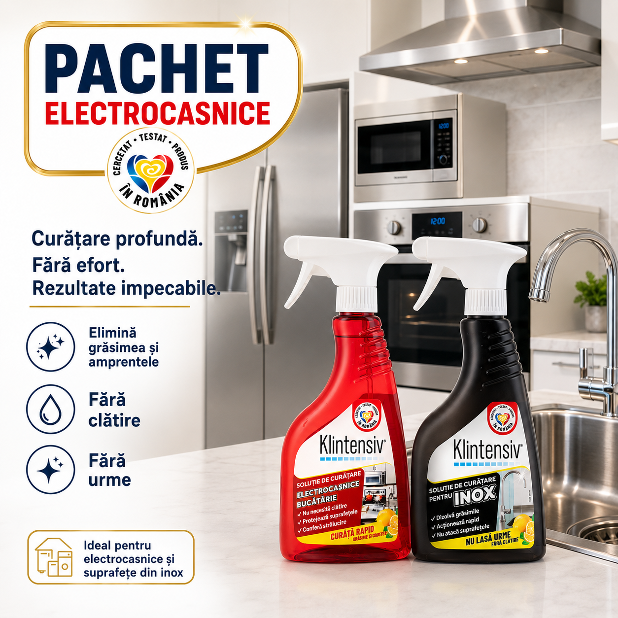 Solutie profesionala pentru curatarea electrocasnicelor Klintensiv 500 ml