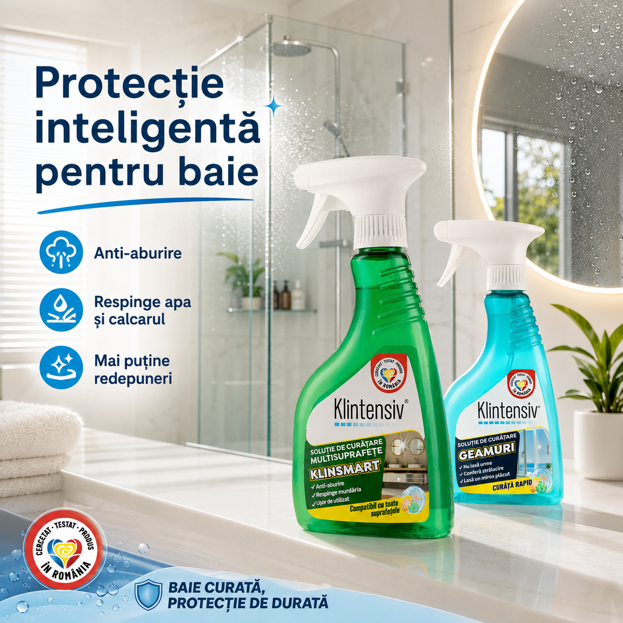 KlinSmart solutie curatare cu efect remanent si pelicula protectoare