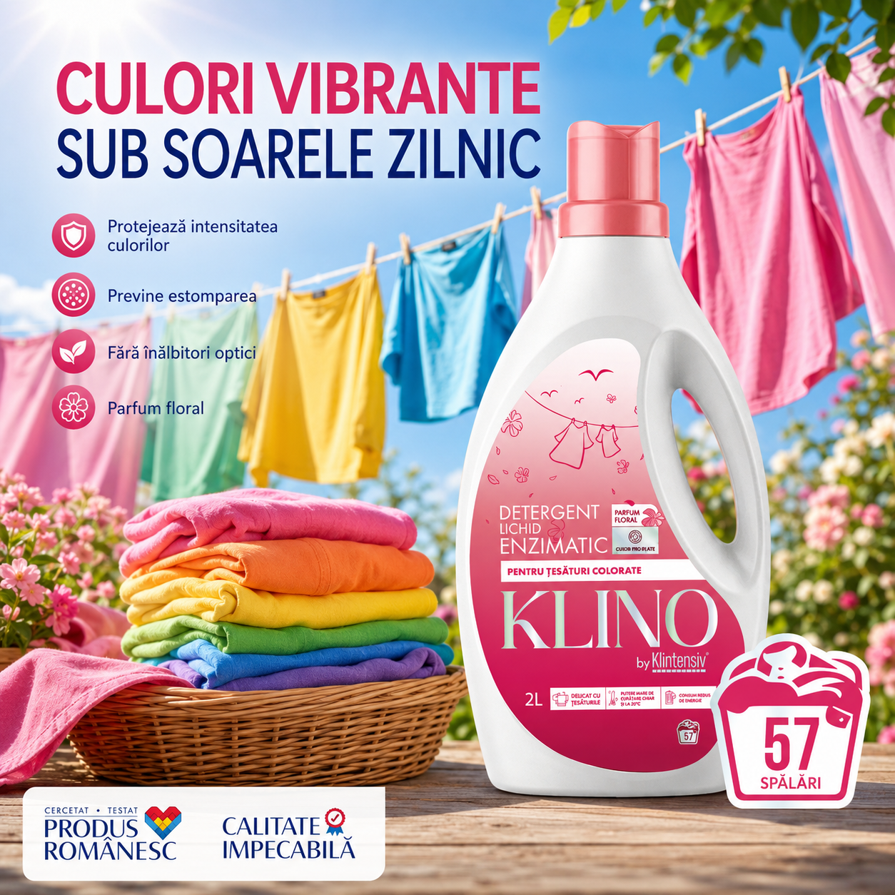Beneficii detergent lichid enzimatic pentru haine colorate