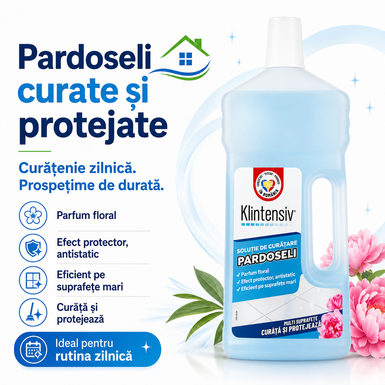 Solutie Curatare Geamuri Klintensiv 500 ml fara urme