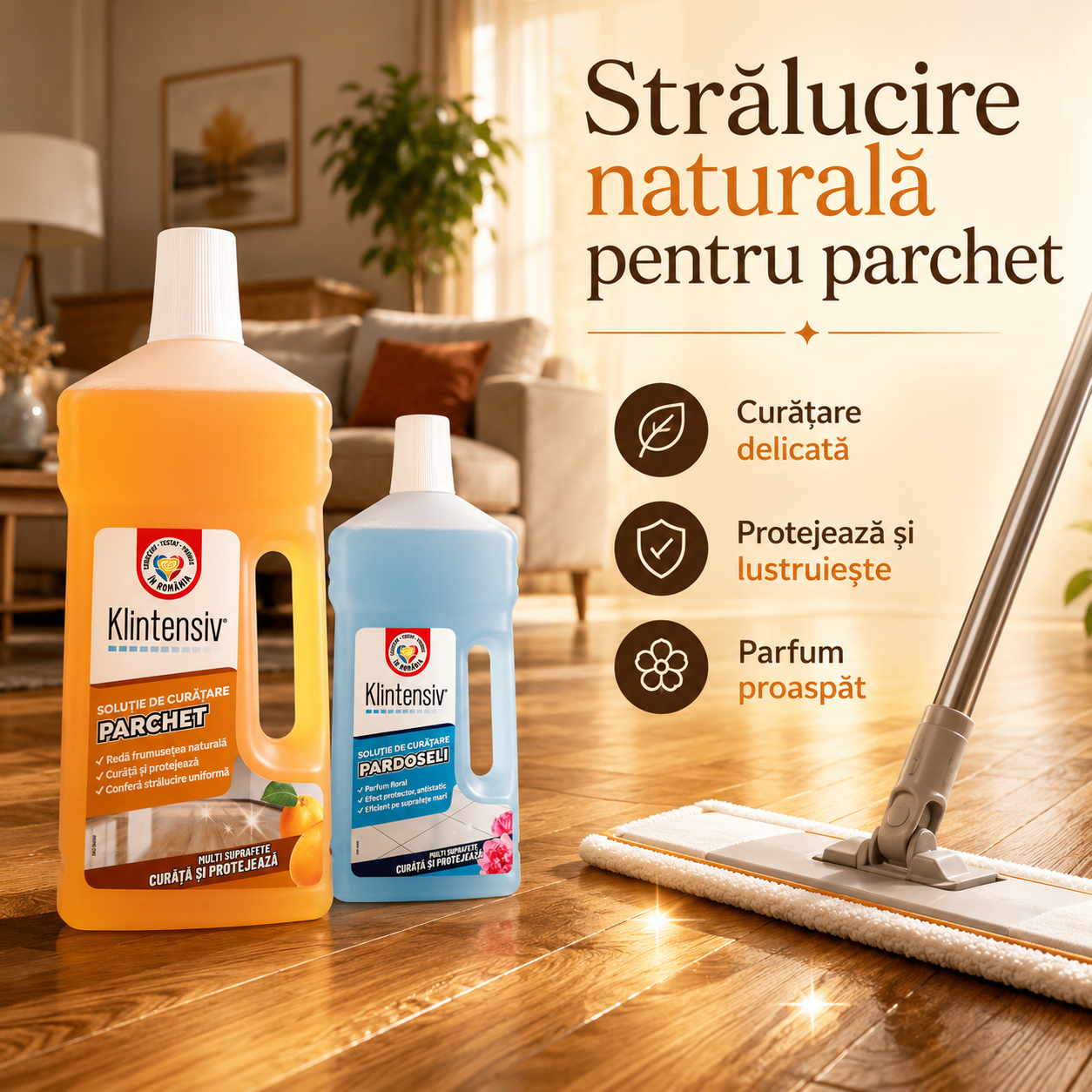 Curatare fara clatire pentru gresie marmura granit si laminat