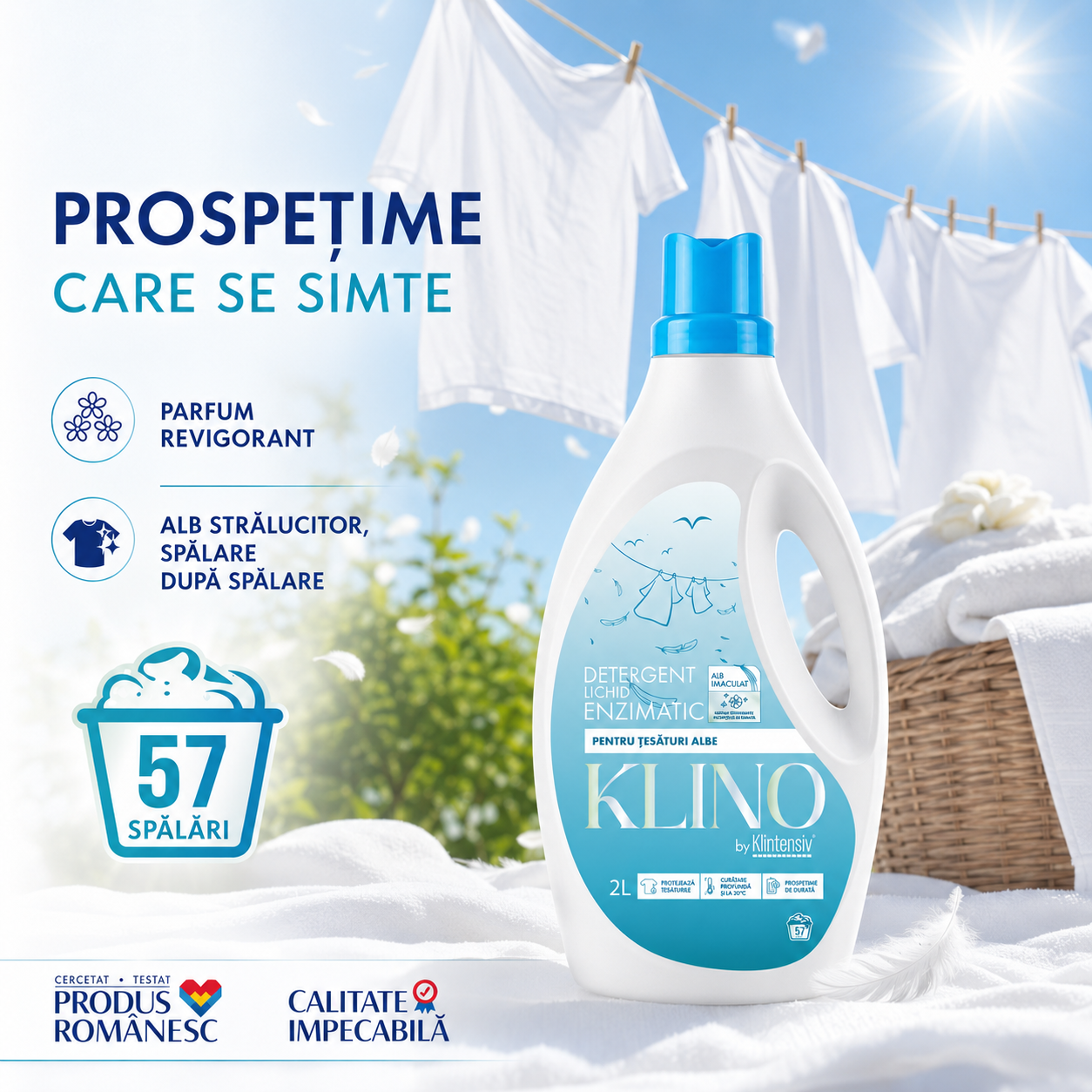 Dozare detergent lichid KLINO pentru masina de spalat