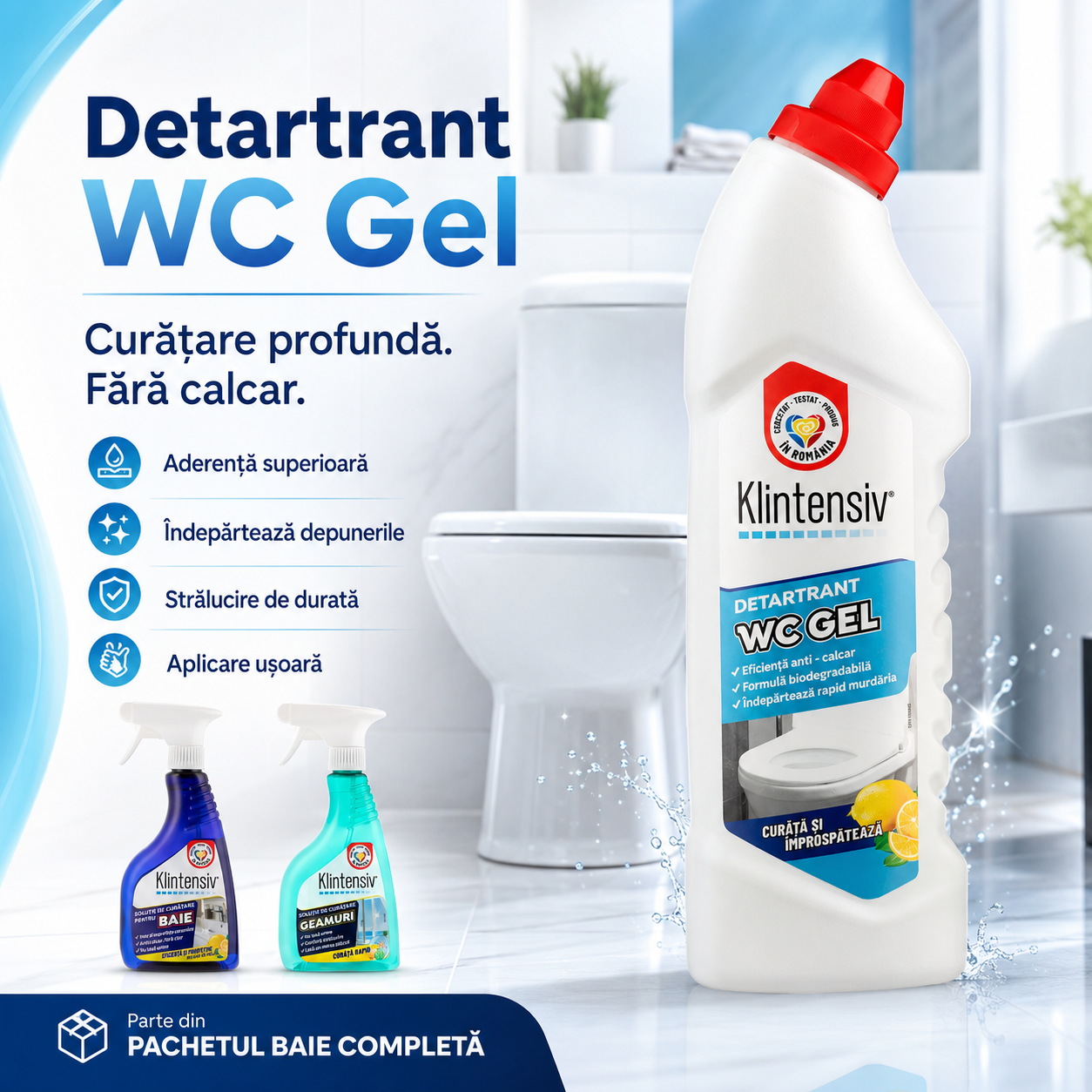 Gel Detartrant WC Klintensiv 750 ml