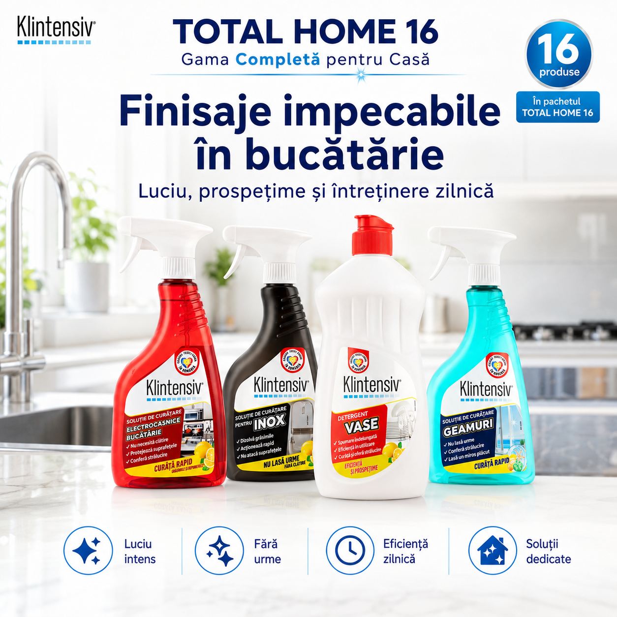 Solutii Klintensiv pentru teflon detergent de vase si inox