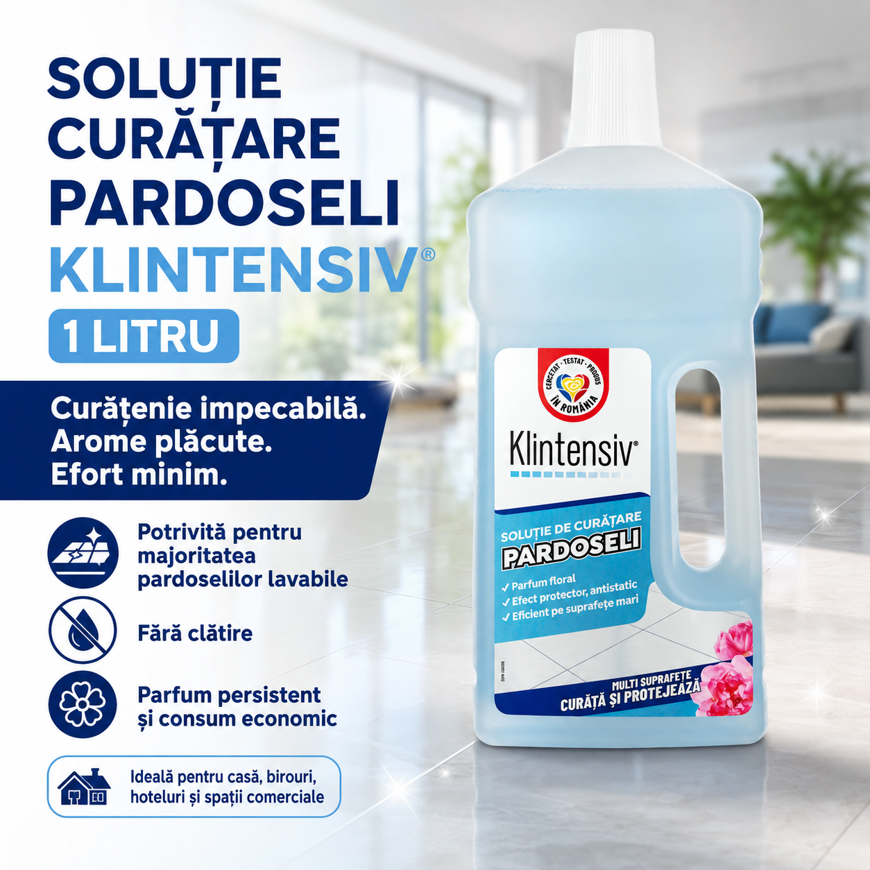 Solutie Curatare Pardoseli Klintensiv 1 L concentrata si parfumata