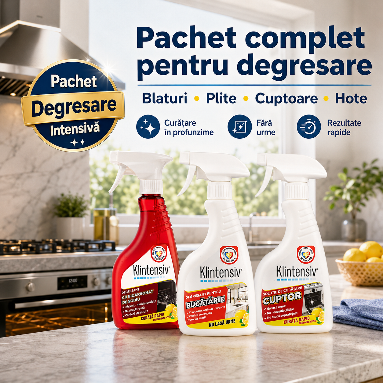 Pachet profesional degresare intensiva Klintensiv cu 3 produse