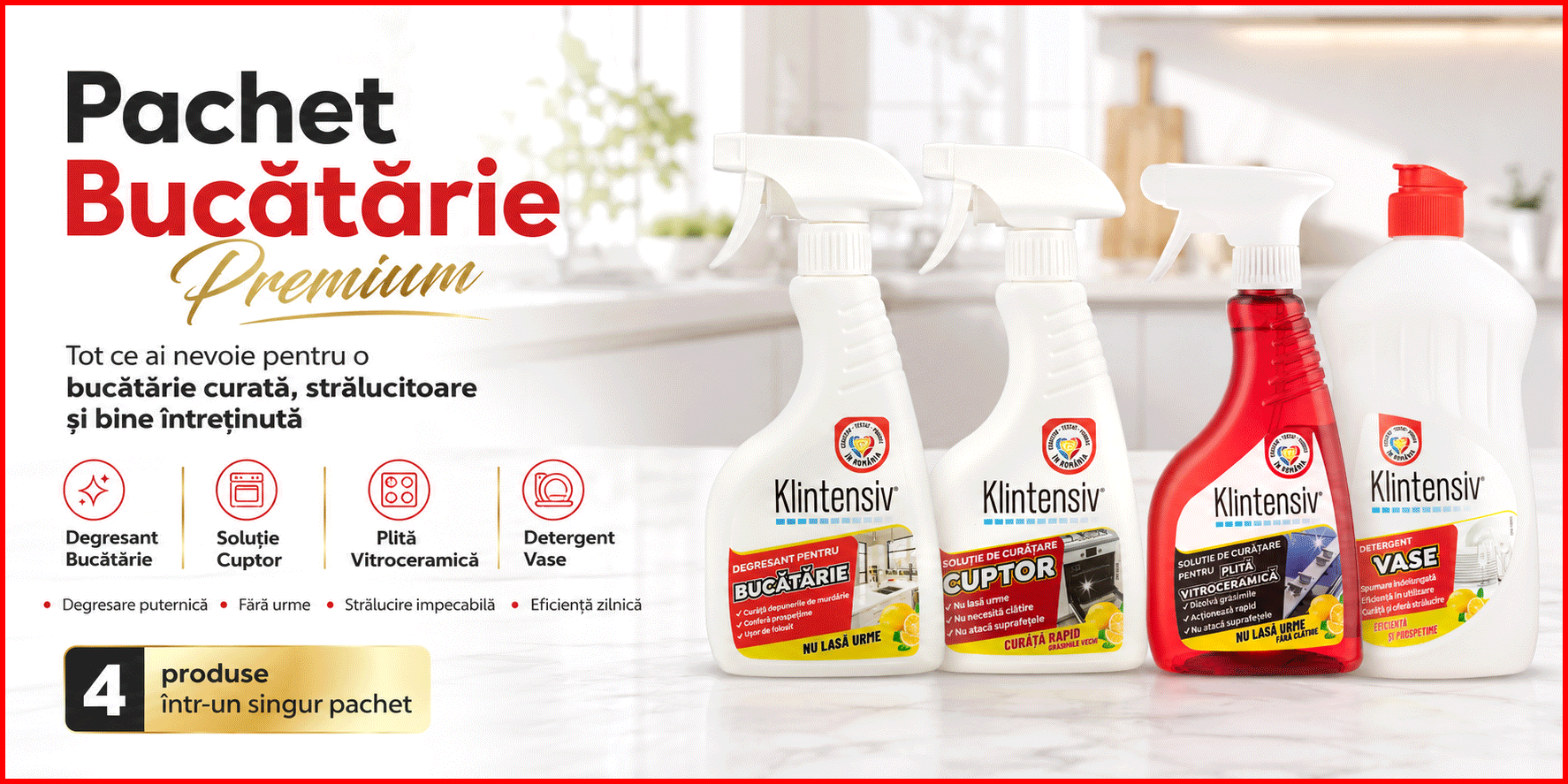 Pachet Bucatarie Premium Klintensiv cu 4 produse