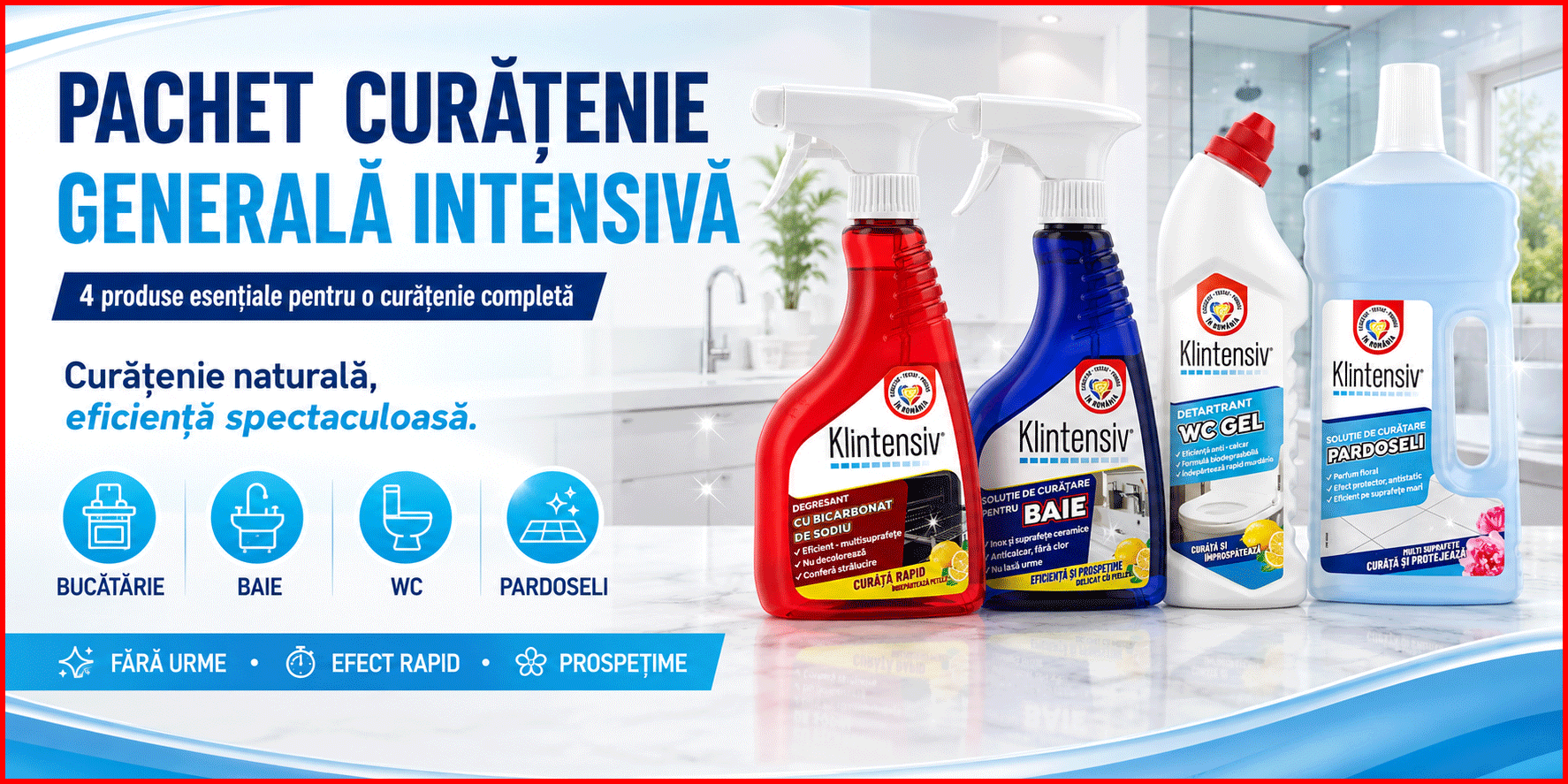 Pachet Curatenie Generala Intensiva Klintensiv cu 4 produse