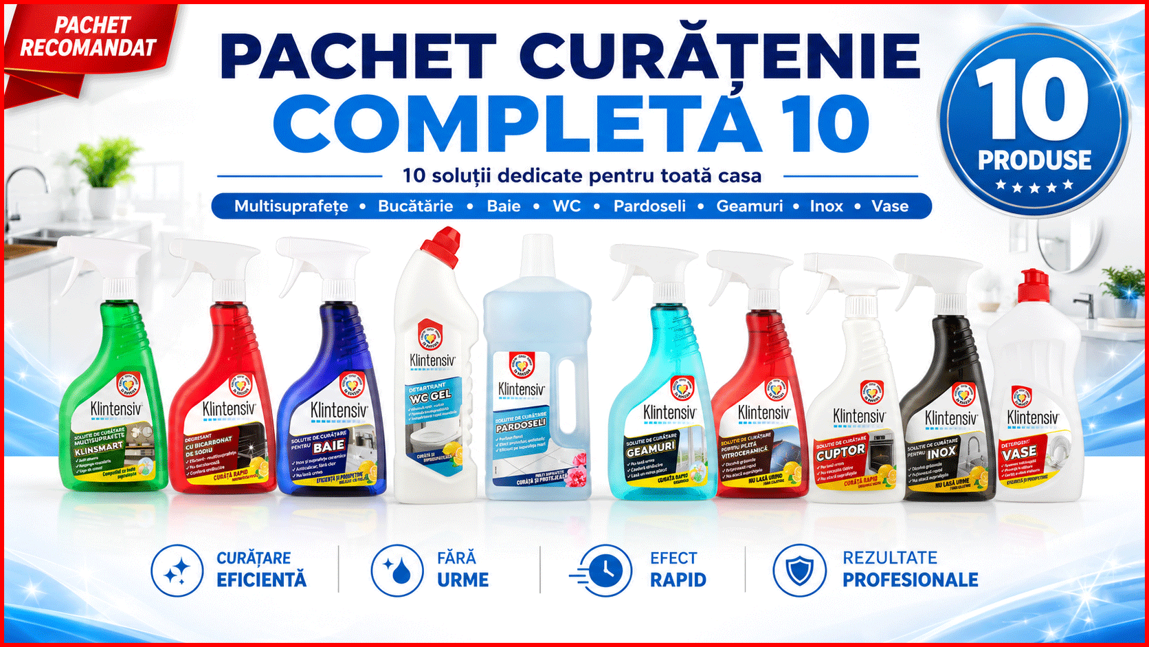Klintensiv HOME 10 Pachet Casa Completa cu 10 produse profesionale