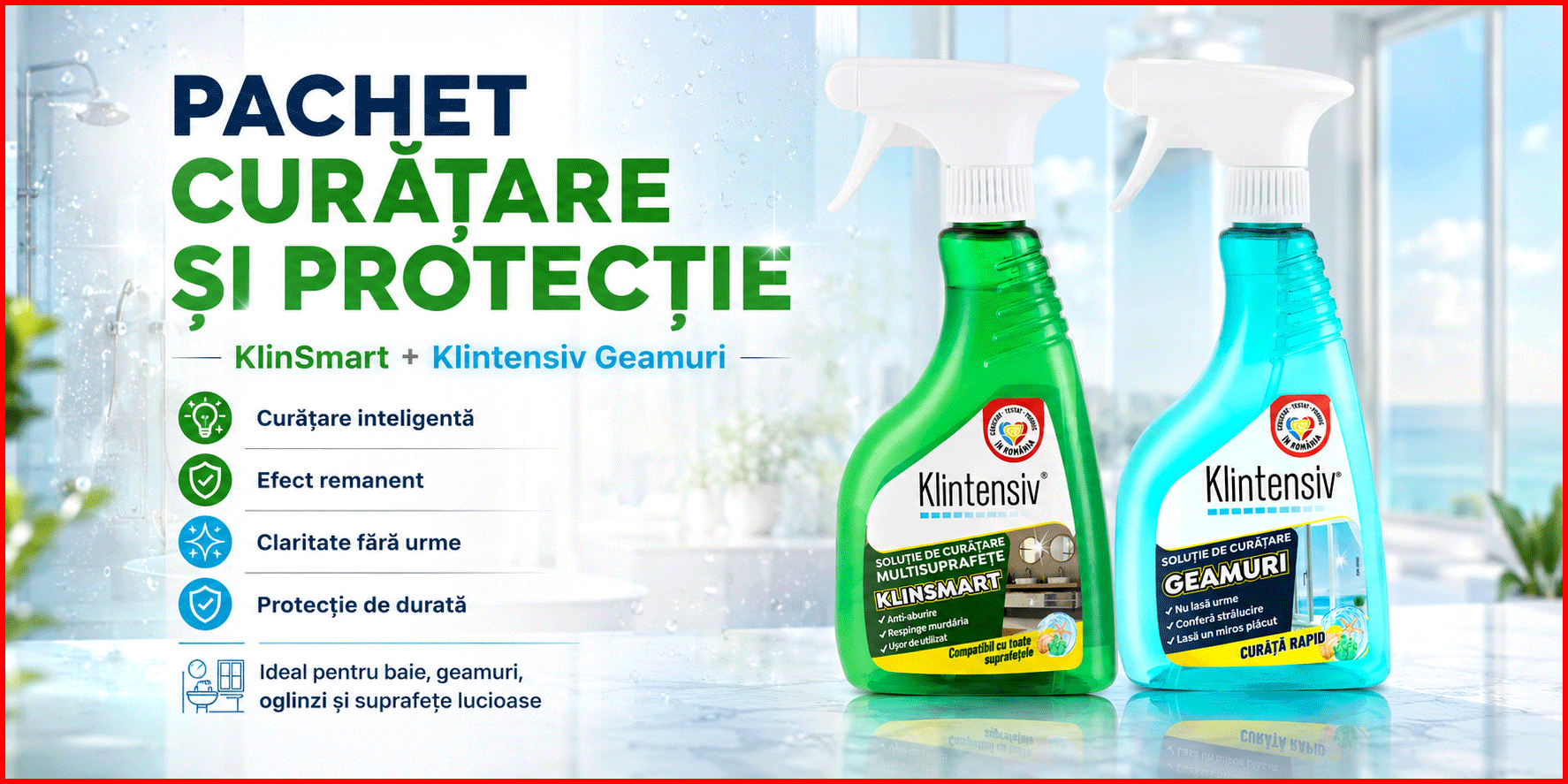 Pachet solutii curatare si protectie KlinSmart Klintensiv