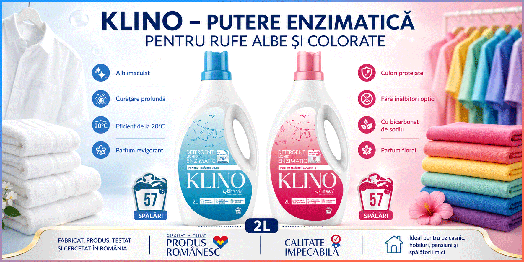 Detergent lichid KLINO Klintensiv pentru rufe colorate