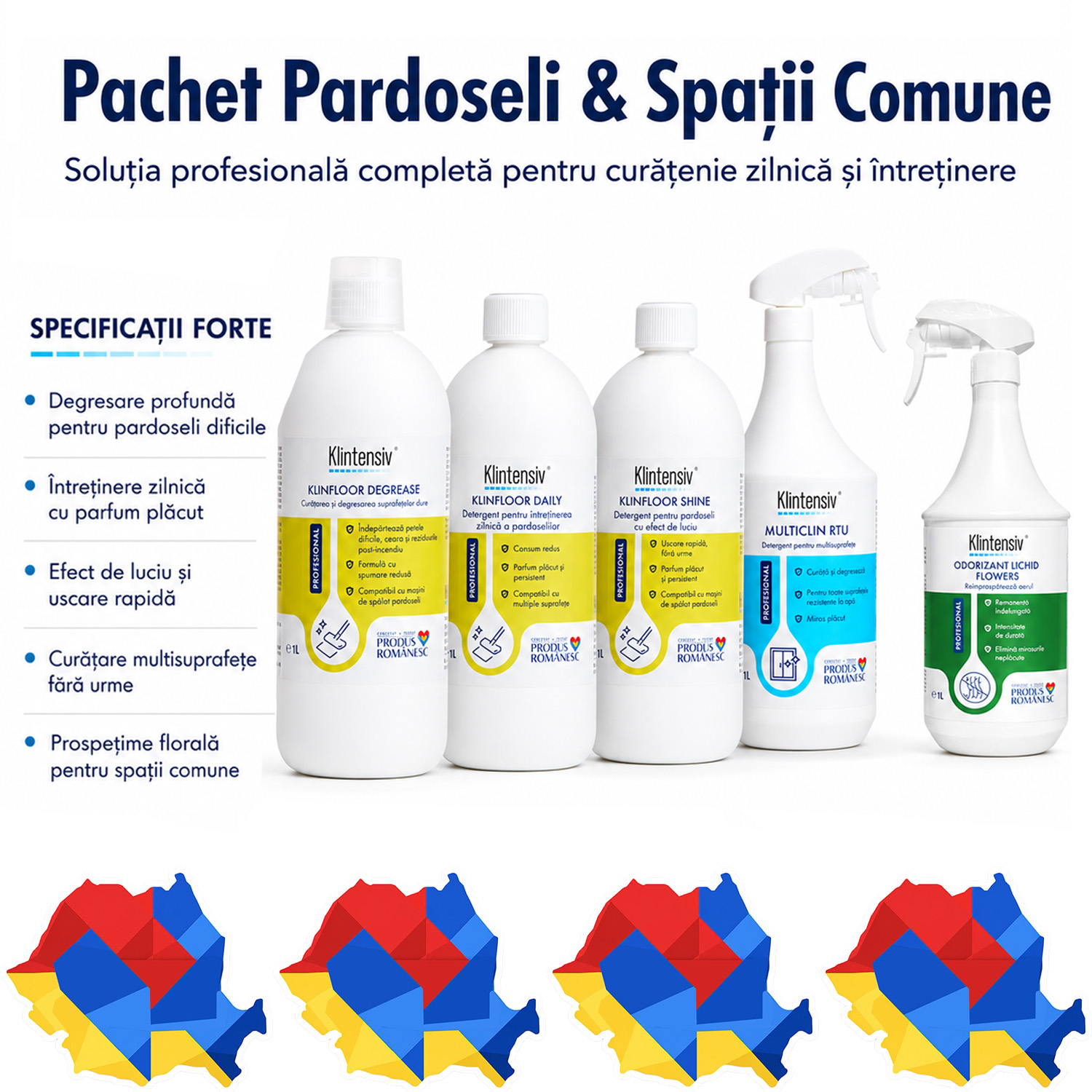 Pachet complet Klintensiv Professional pentru pardoseli si spatii comune
