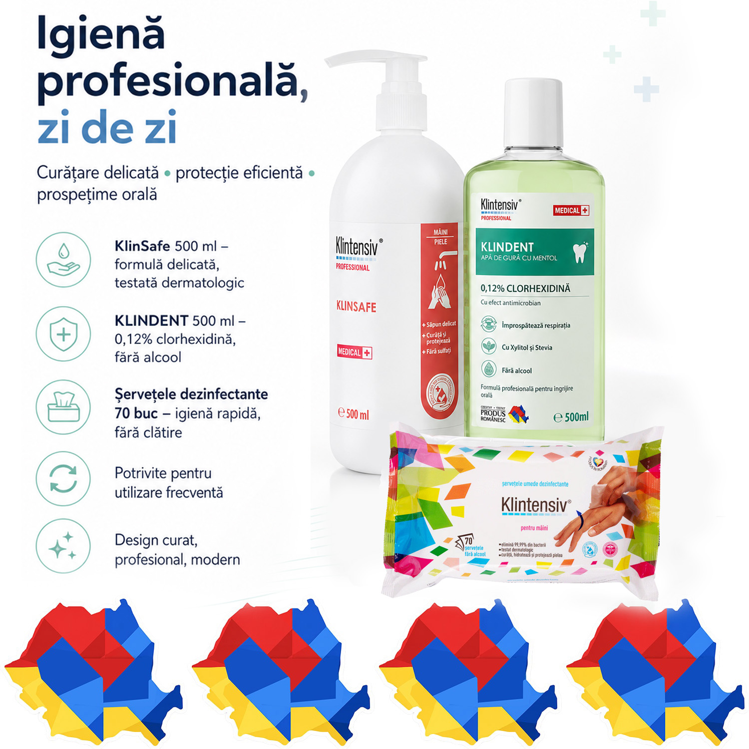 Set Klintensiv pentru igiena mainilor pielii sensibile si cavitatii bucale