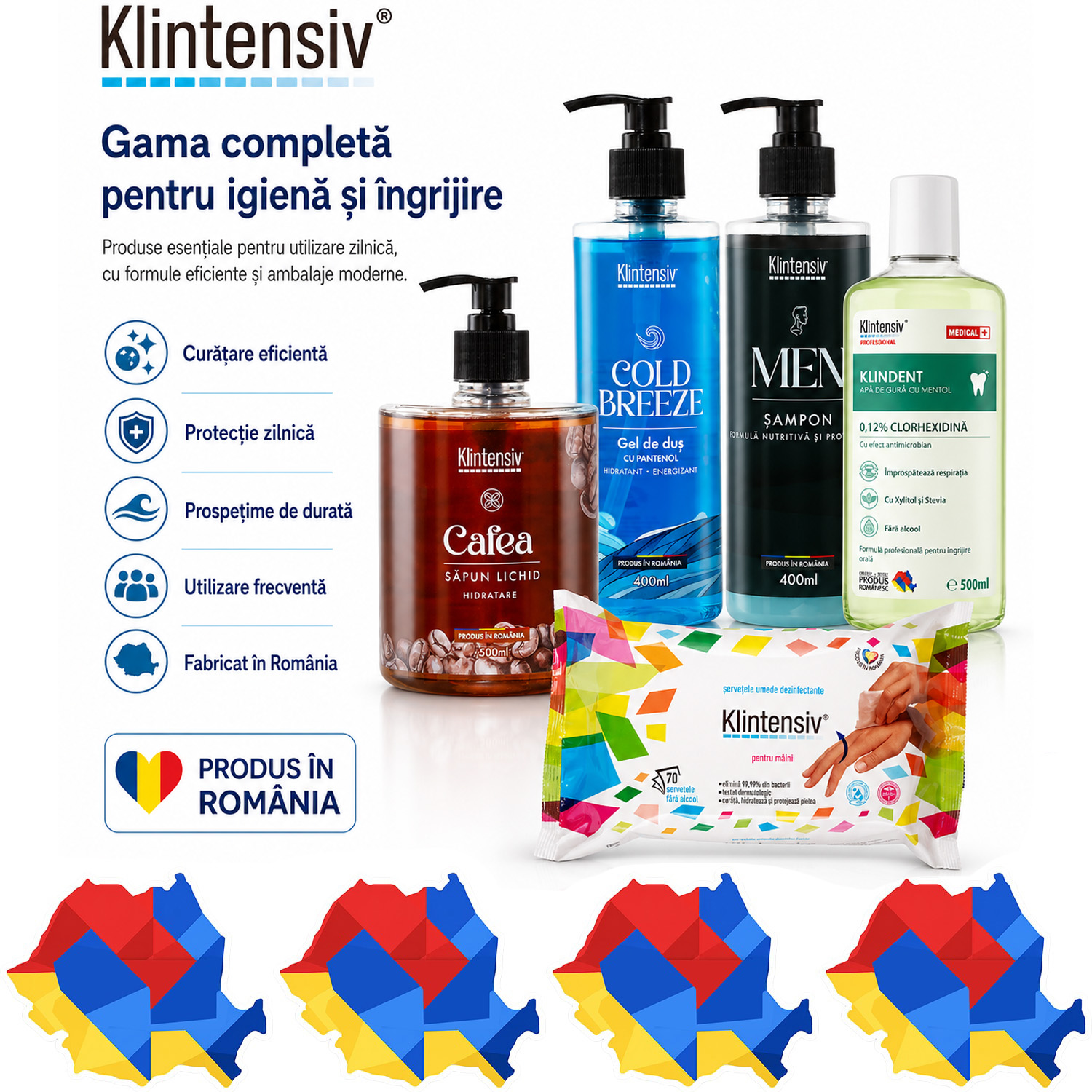 Set Klintensiv cu 5 produse pentru igiena personala masculina