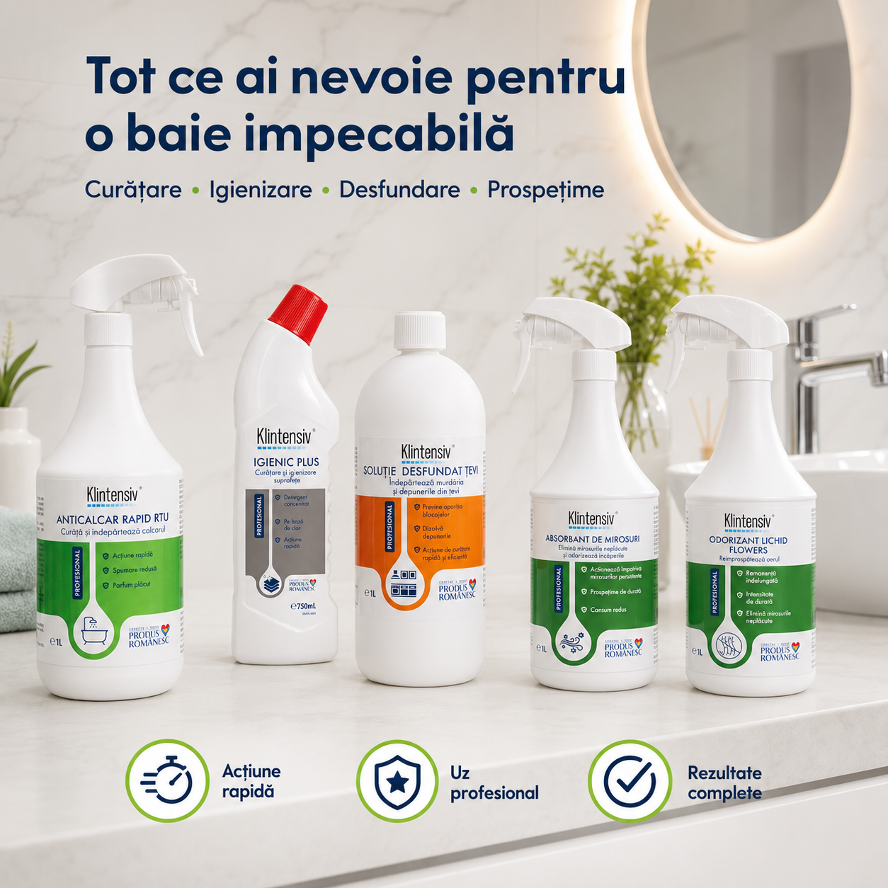 Klintensiv Professional Anticalcar Rapid RTU pentru bai si grupuri sanitare