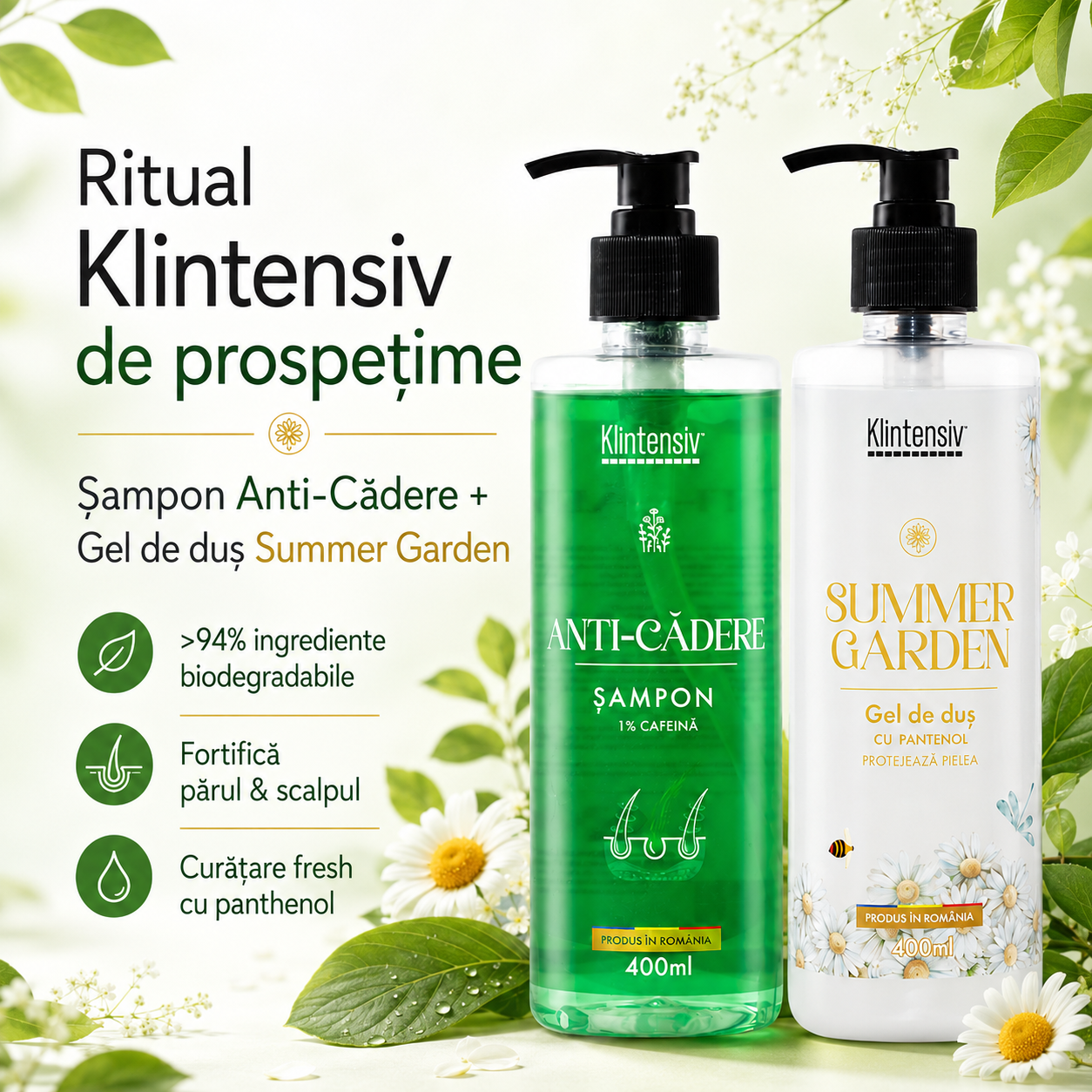 Sampon Klintensiv Anti-Cadere 400 ml pentru scalp si par