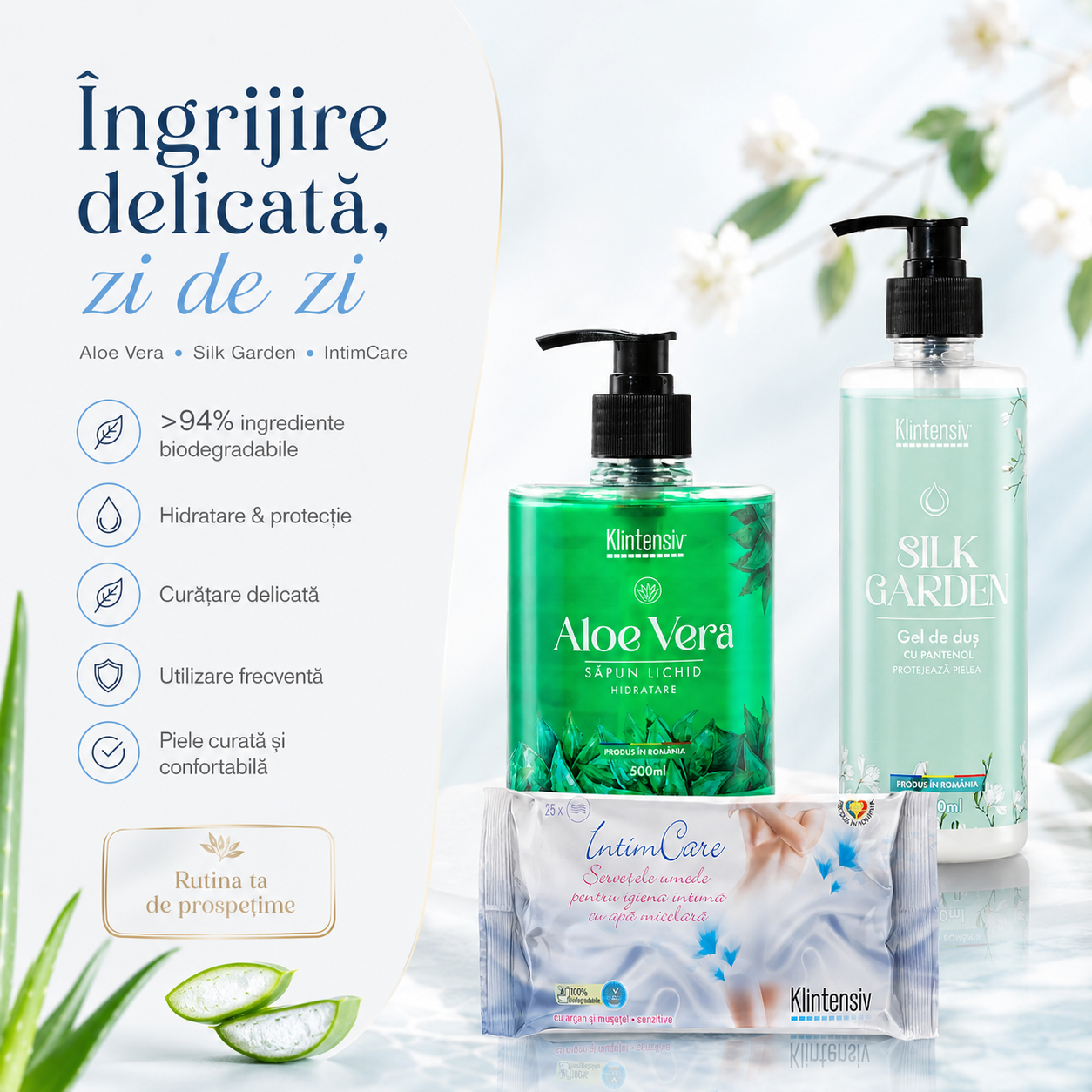 Sapun lichid Klintensiv Aloe Vera 500 ml