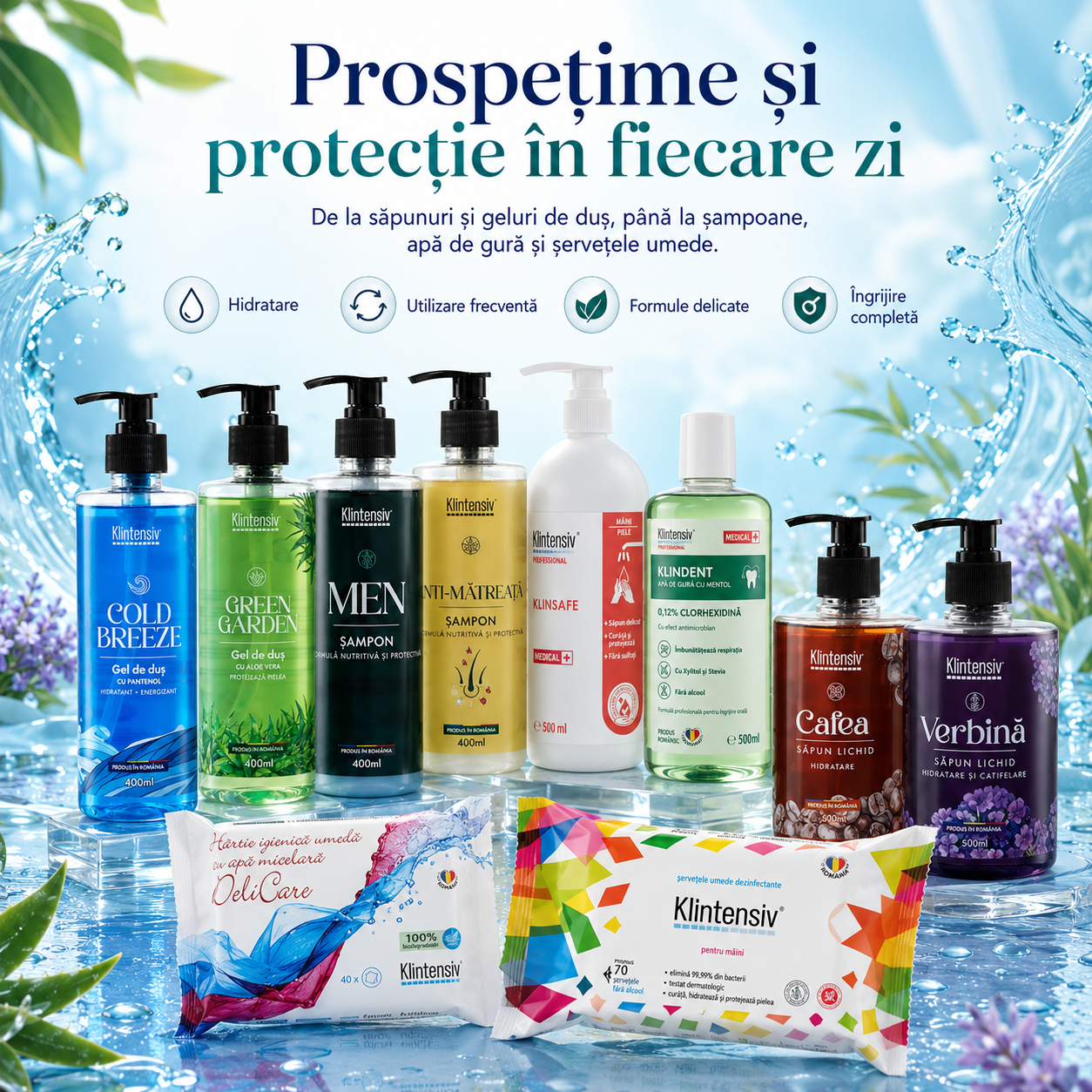 Sapunuri lichide Klintensiv Cafea Verbina si KlinSafe