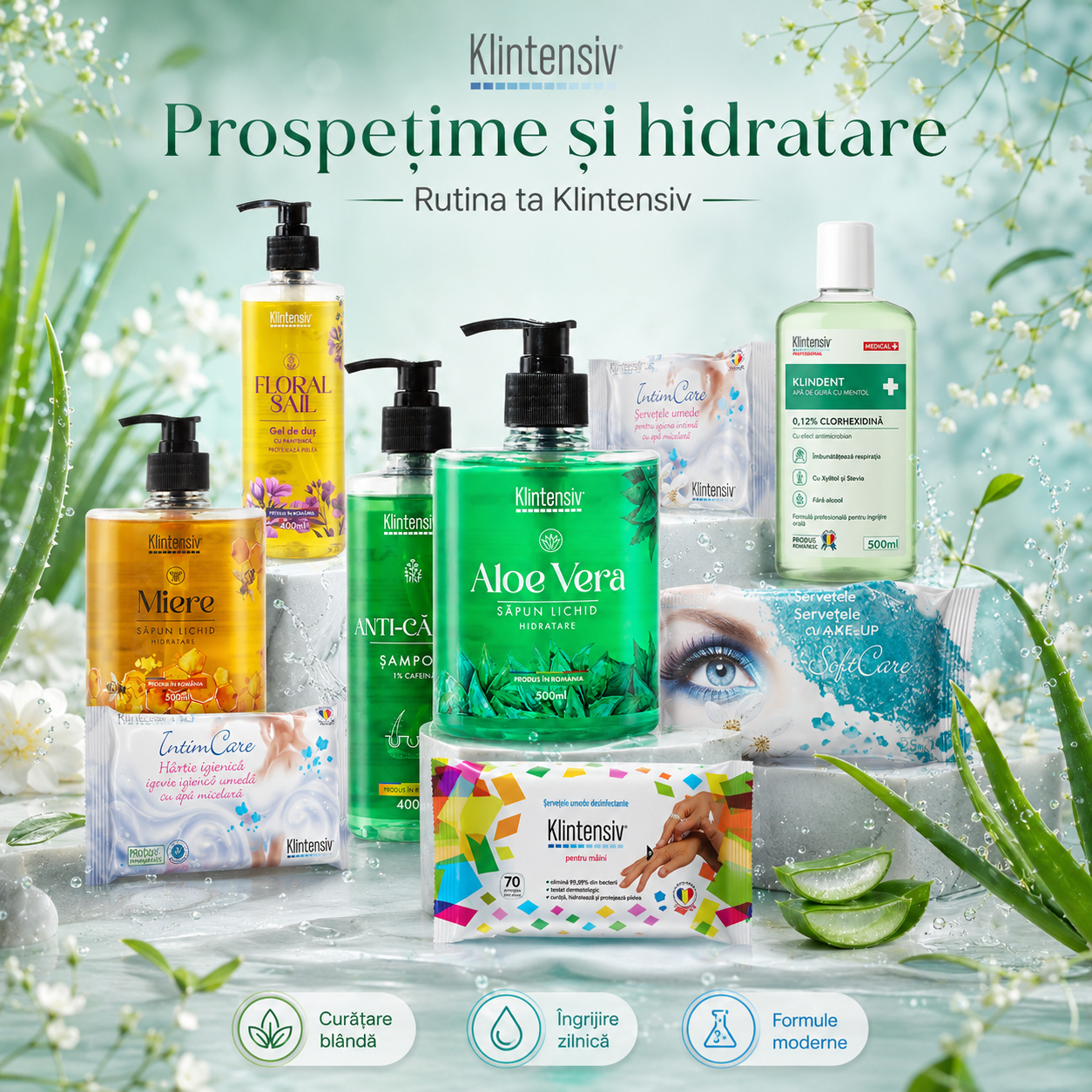 Sapunuri lichide Klintensiv Aloe Vera si Miere