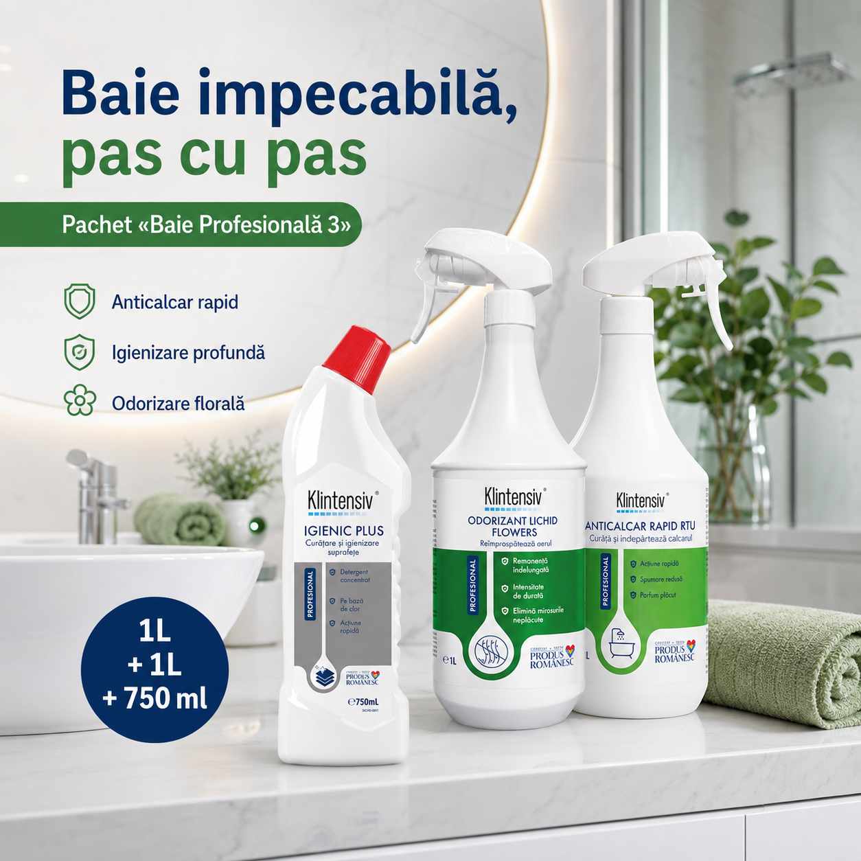 Klintensiv Professional Anticalcar Rapid RTU pentru bai si grupuri sanitare
