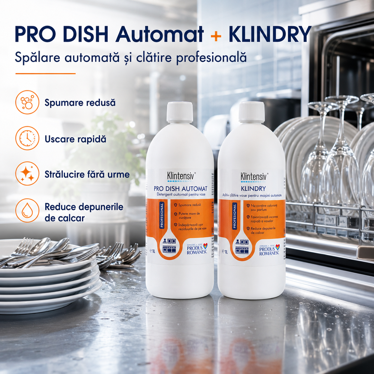 PRO DISH detergent profesional pentru masini automate de spalat vase Klintensiv