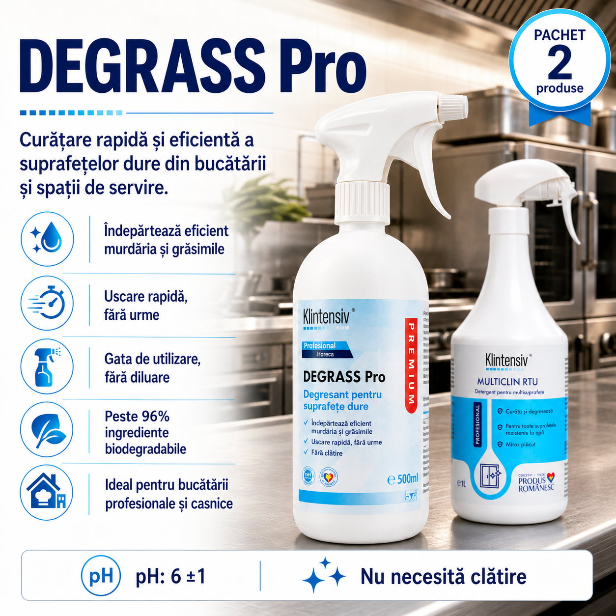 Degresant profesional gata de utilizare Klintensiv DEGRASS Pro