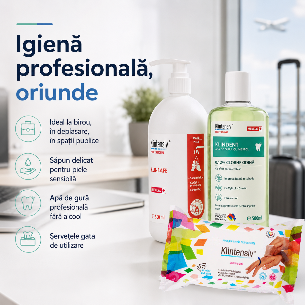 KLINDENT apa de gura profesionala cu Clorhexidina 0,12% 500 ml