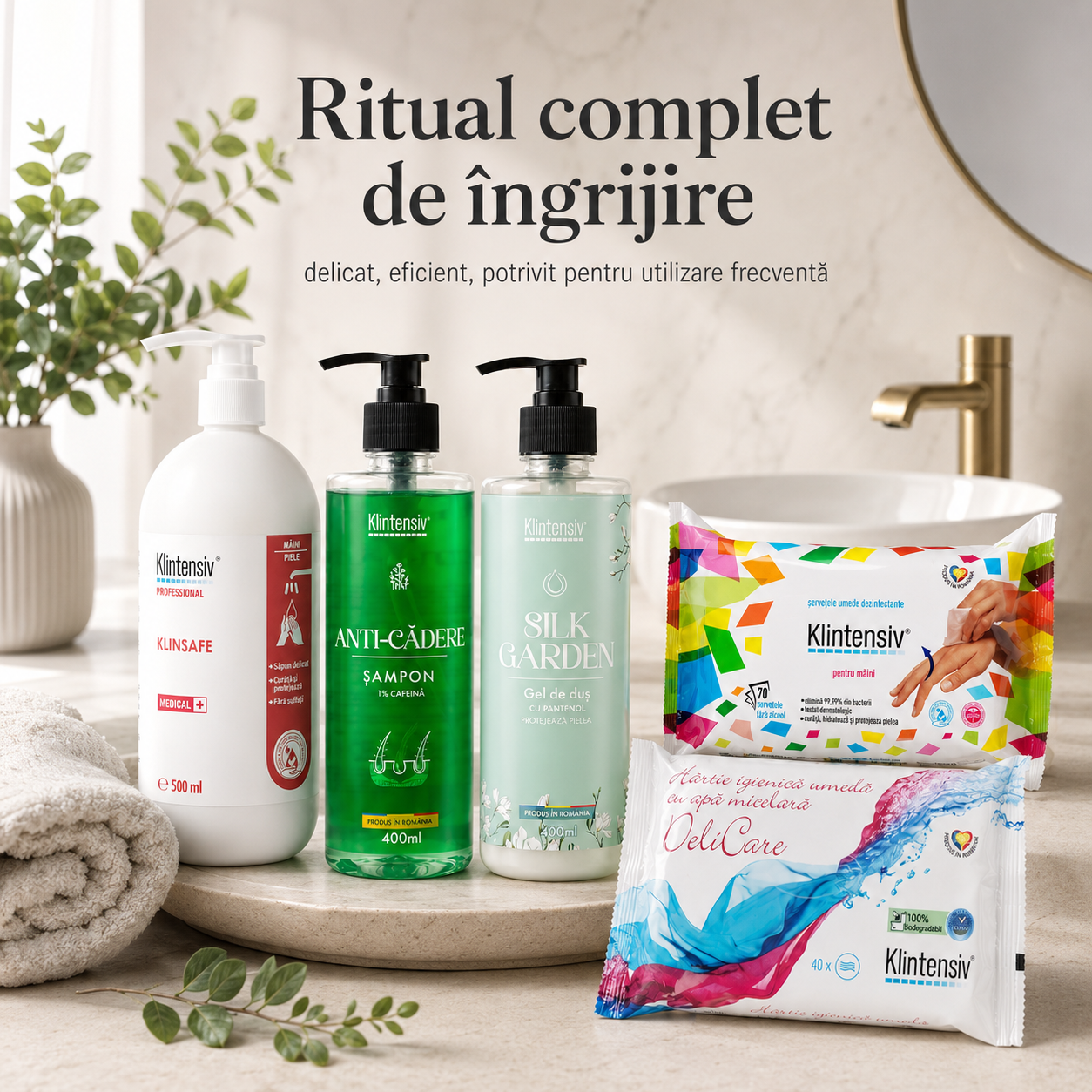 Gel de dus hidratant Klintensiv Silk Garden 400 ml
