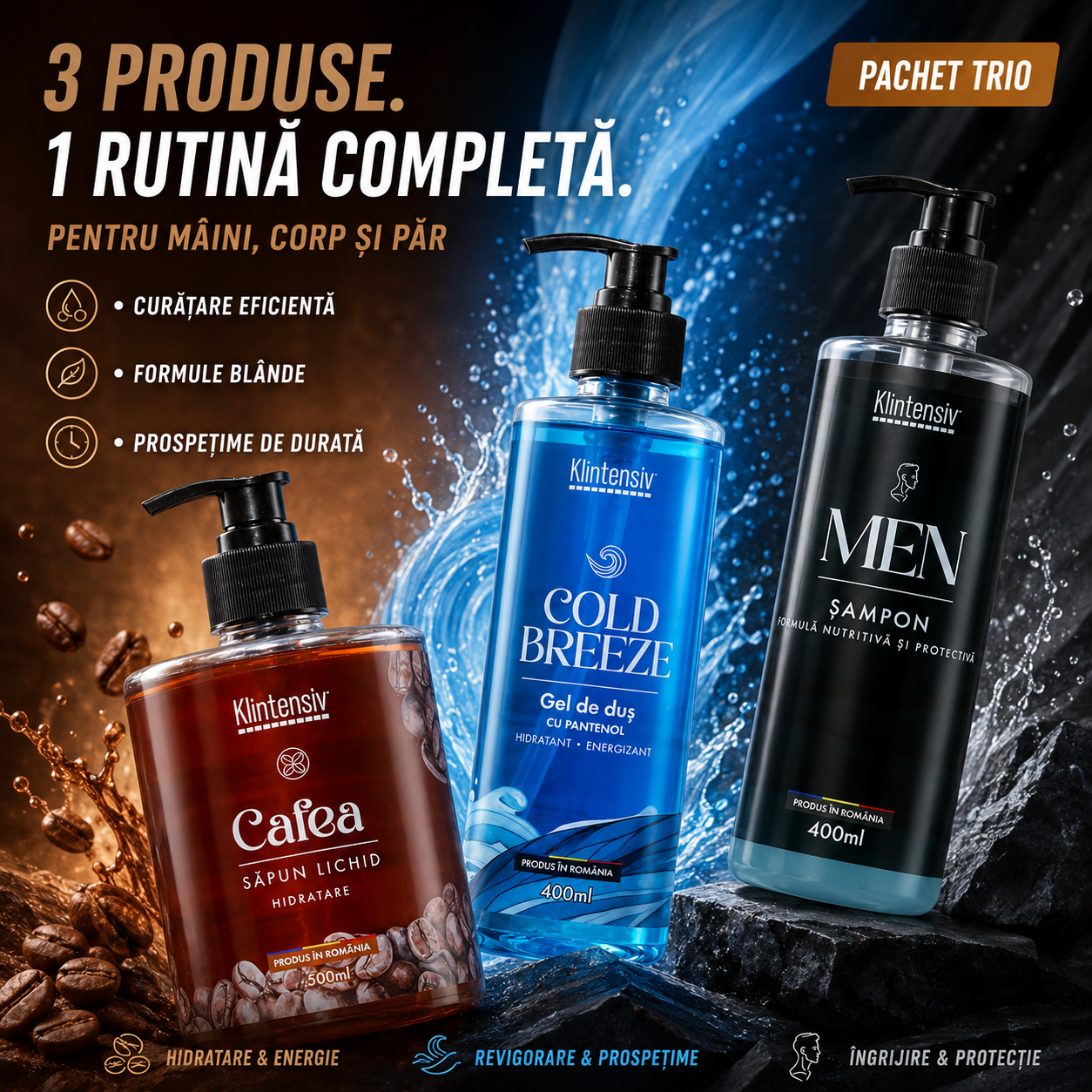Sampon Klintensiv pentru barbati cu Zinc PCA si Pantenol 400 ml