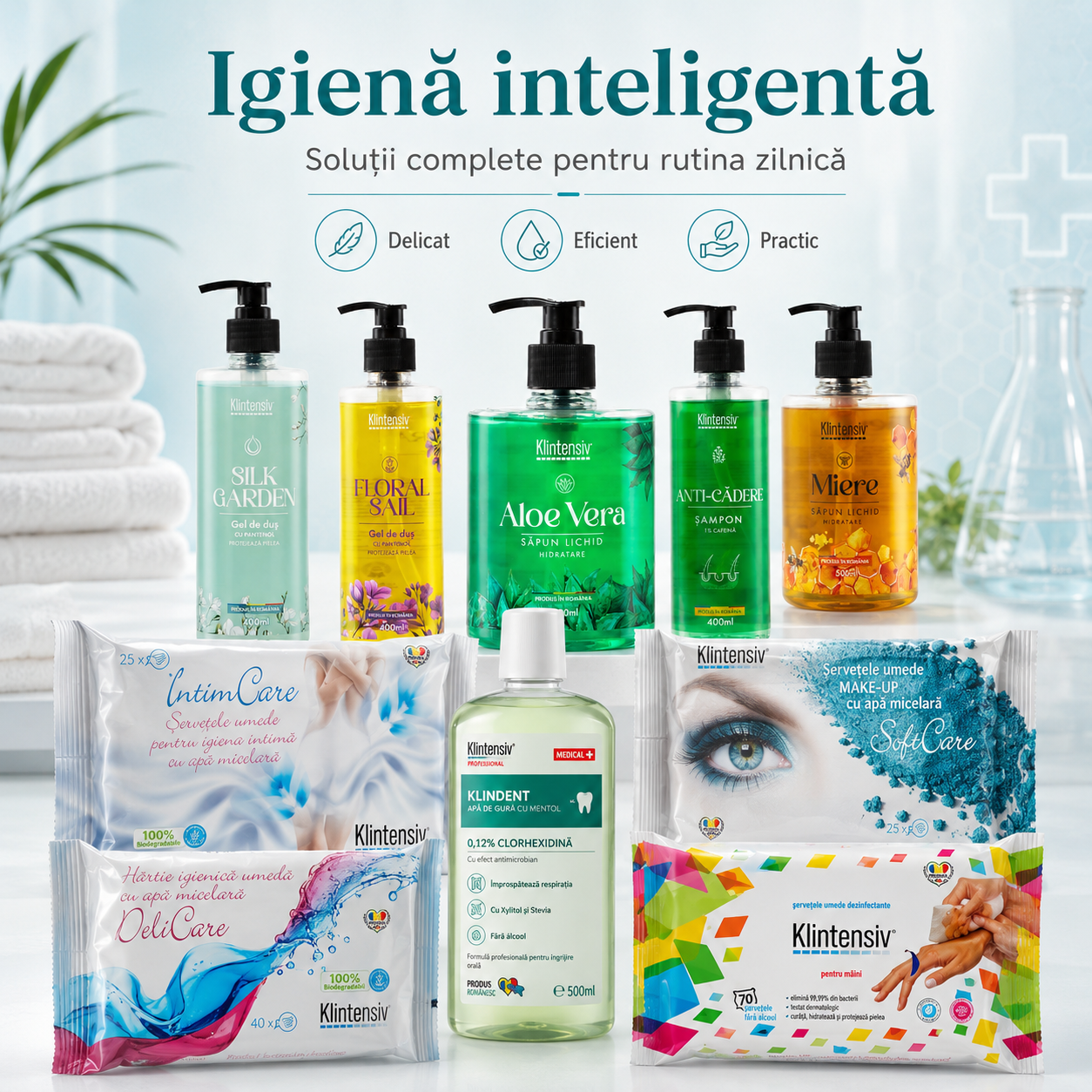 Sampon Klintensiv Anti-Cadere si KLINDENT apa de gura