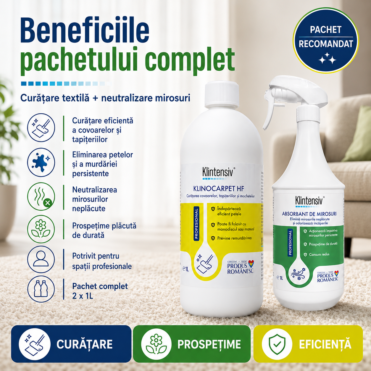 Klintensiv Professional Absorbant de Mirosuri pentru spatii sanitare si comune