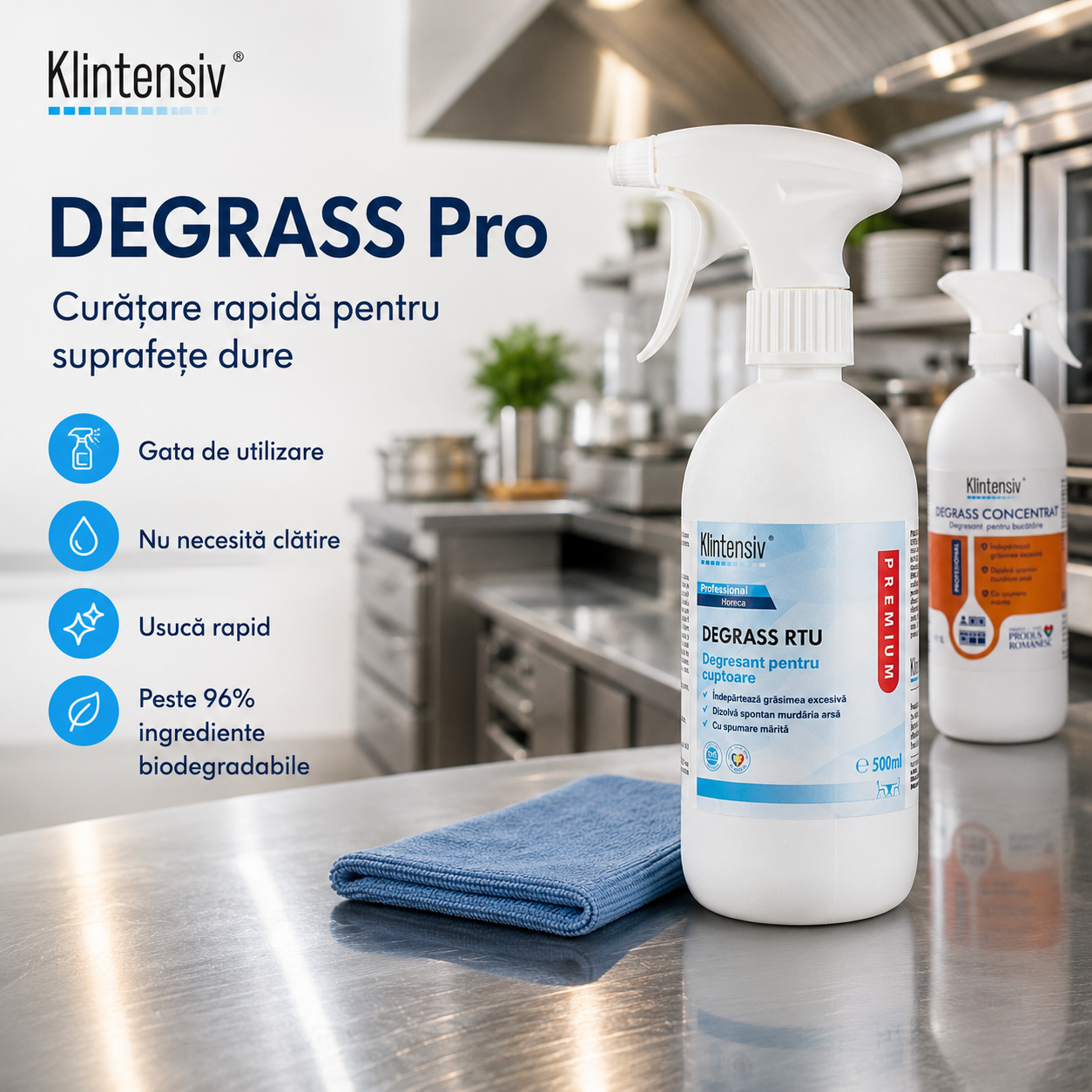 DEGRASS concentrat Klintensiv Professional pentru cuptoare gratare si grasime arsa