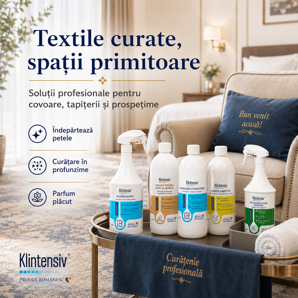 Klintensiv Professional KLINOCARPET HF detergent pentru mochete covoare si tapiterii
