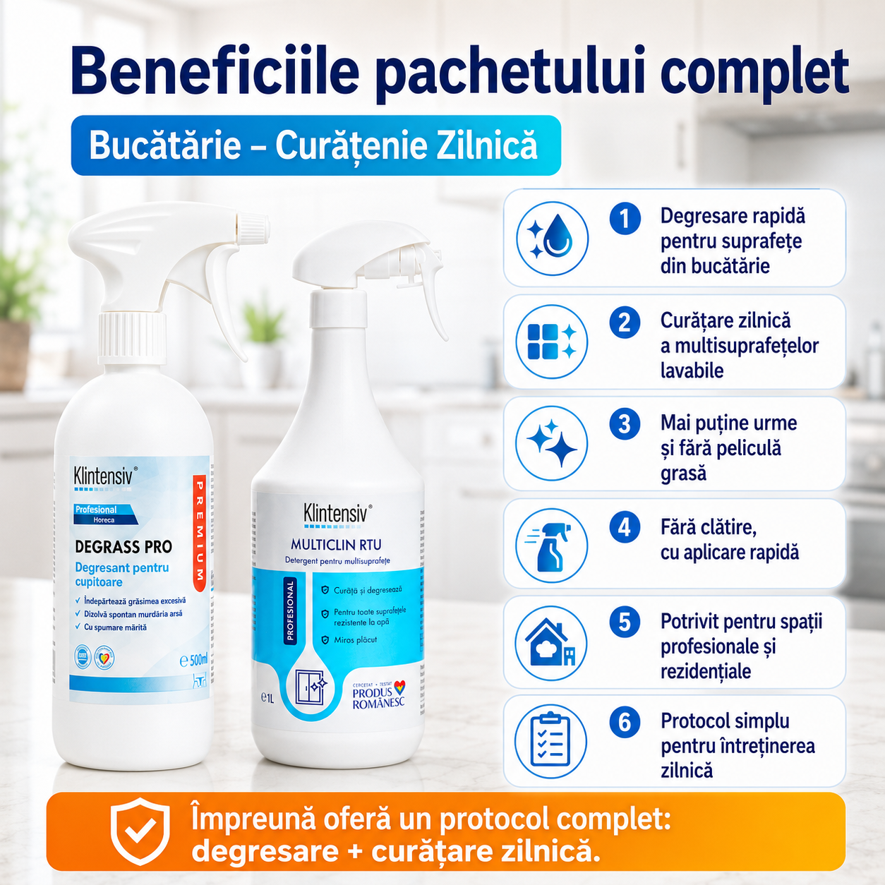 MultiClin RTU solutie fara clatire pentru suprafete lavabile