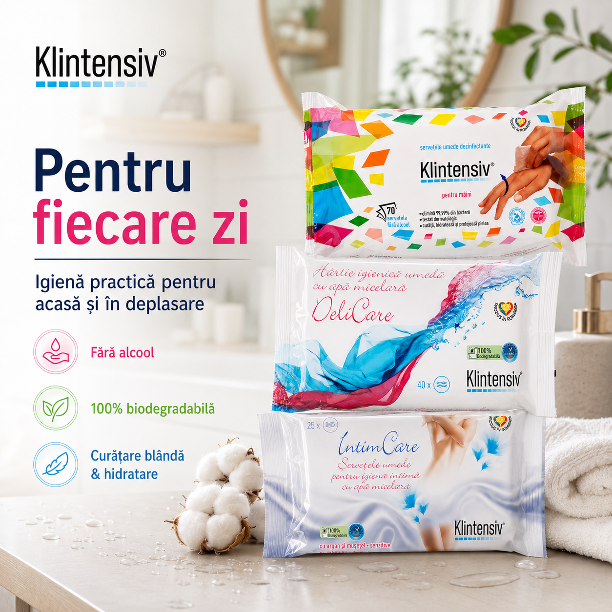 Pachet Klintensiv pentru dezinfectarea mainilor si igiena intima