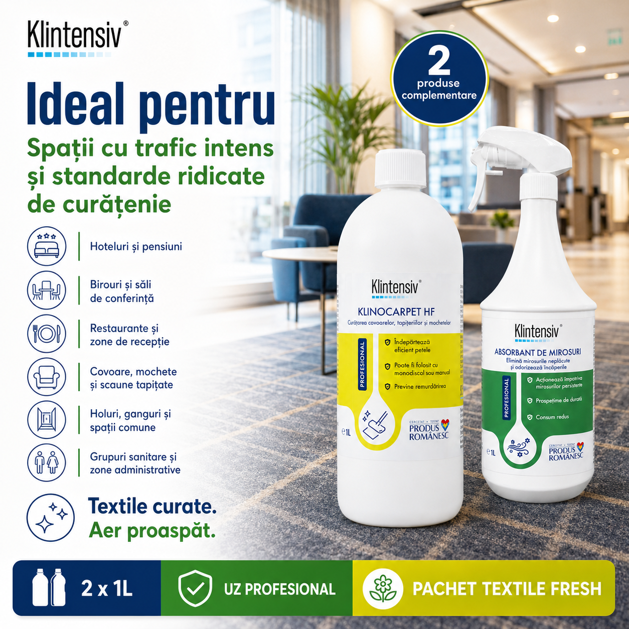Absorbant profesional de mirosuri Klintensiv pentru holuri toalete si spatii tehnice
