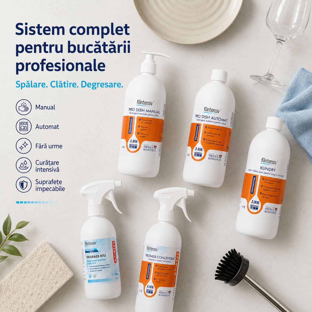 DEGRASS Pro Klintensiv Professional pentru degresarea zilnica a suprafetelor din bucatarie