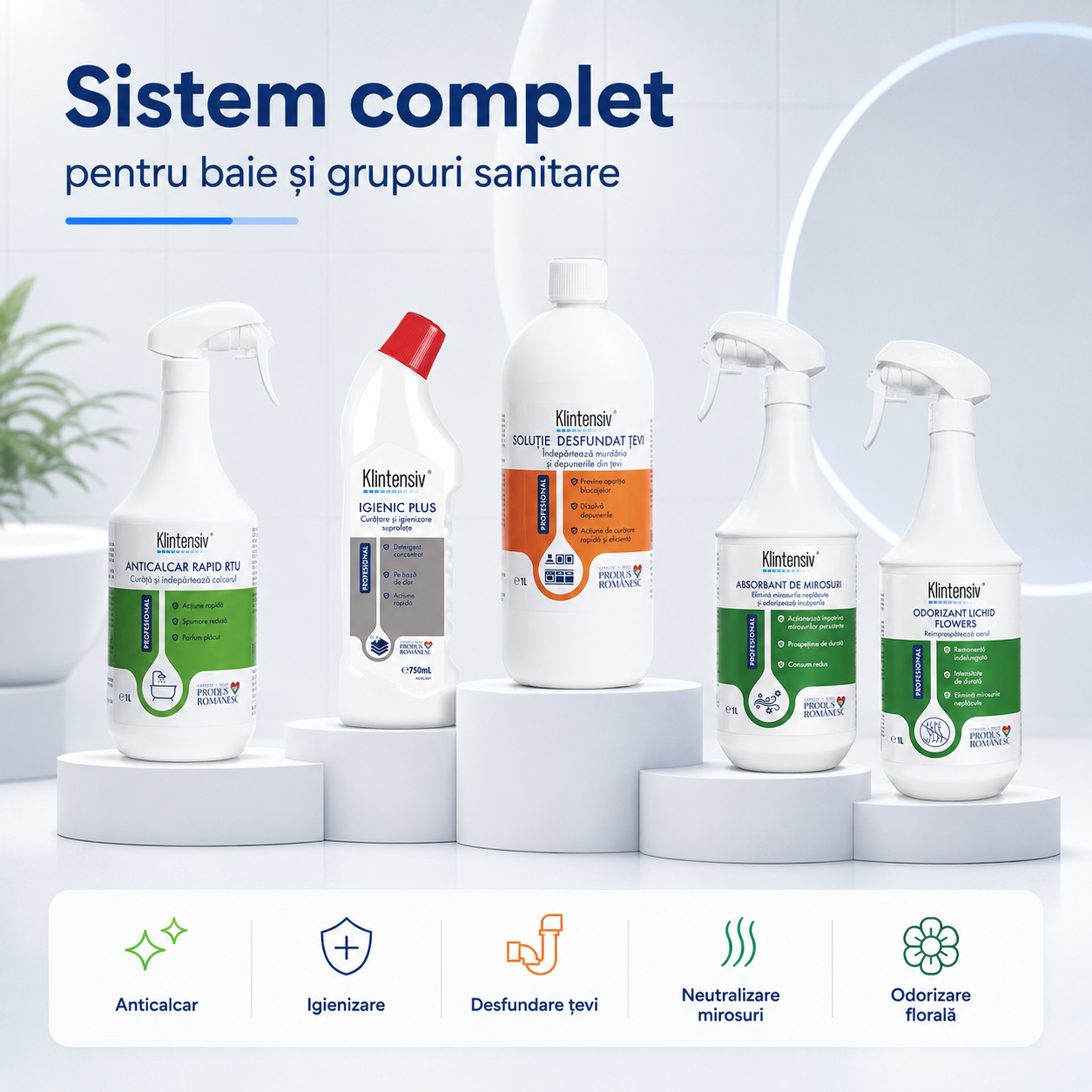 Klintensiv Professional Odorizant Flowers pentru bai grupuri sanitare si spatii comune
