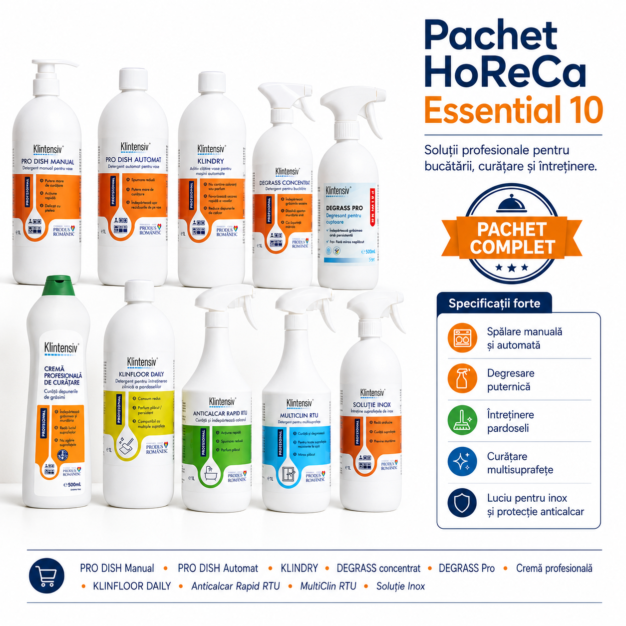 Solutie Inox Klintensiv Professional pentru echipamente si suprafete metalice