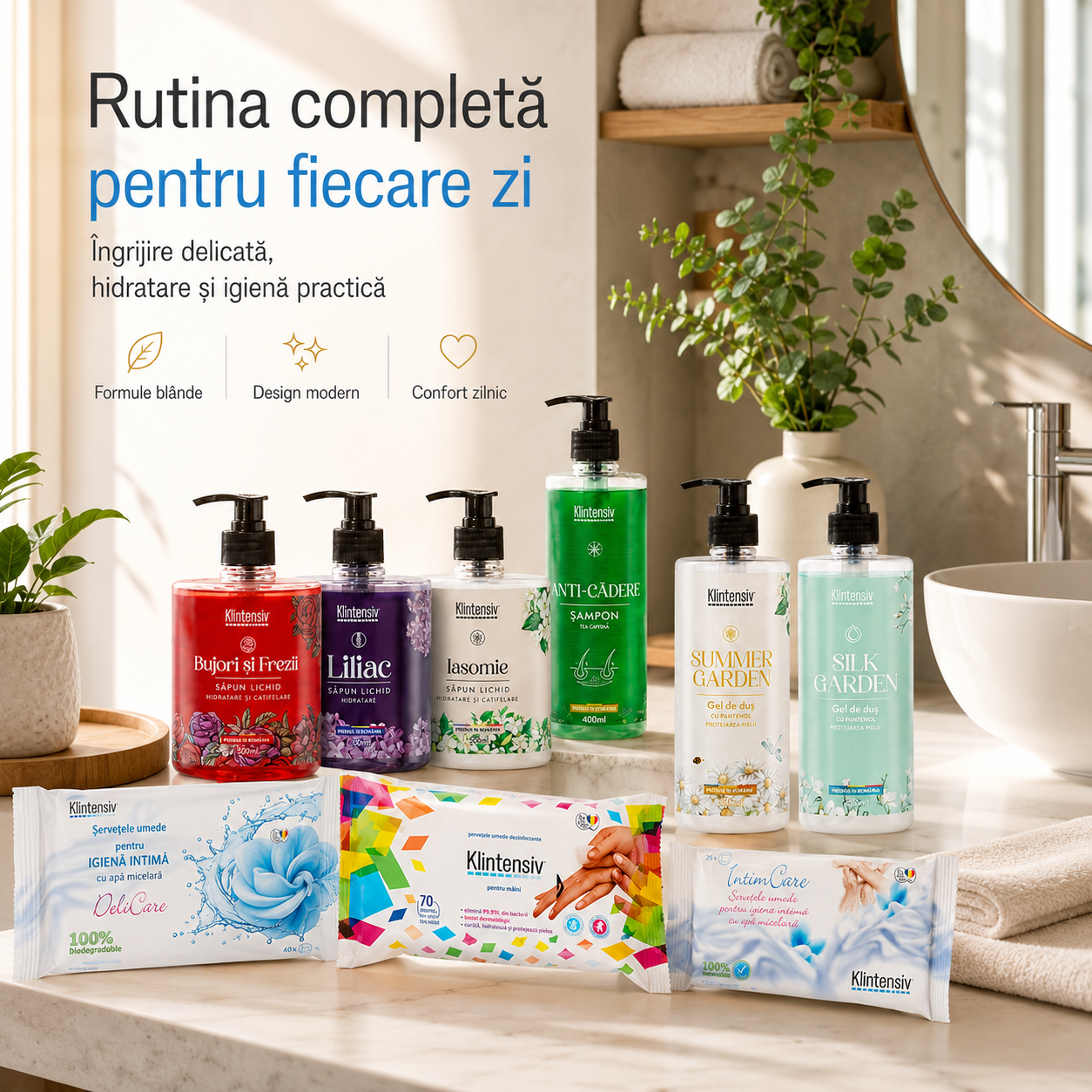 Pachet Klintensiv complet cu 10 produse pentru igiena zilnica